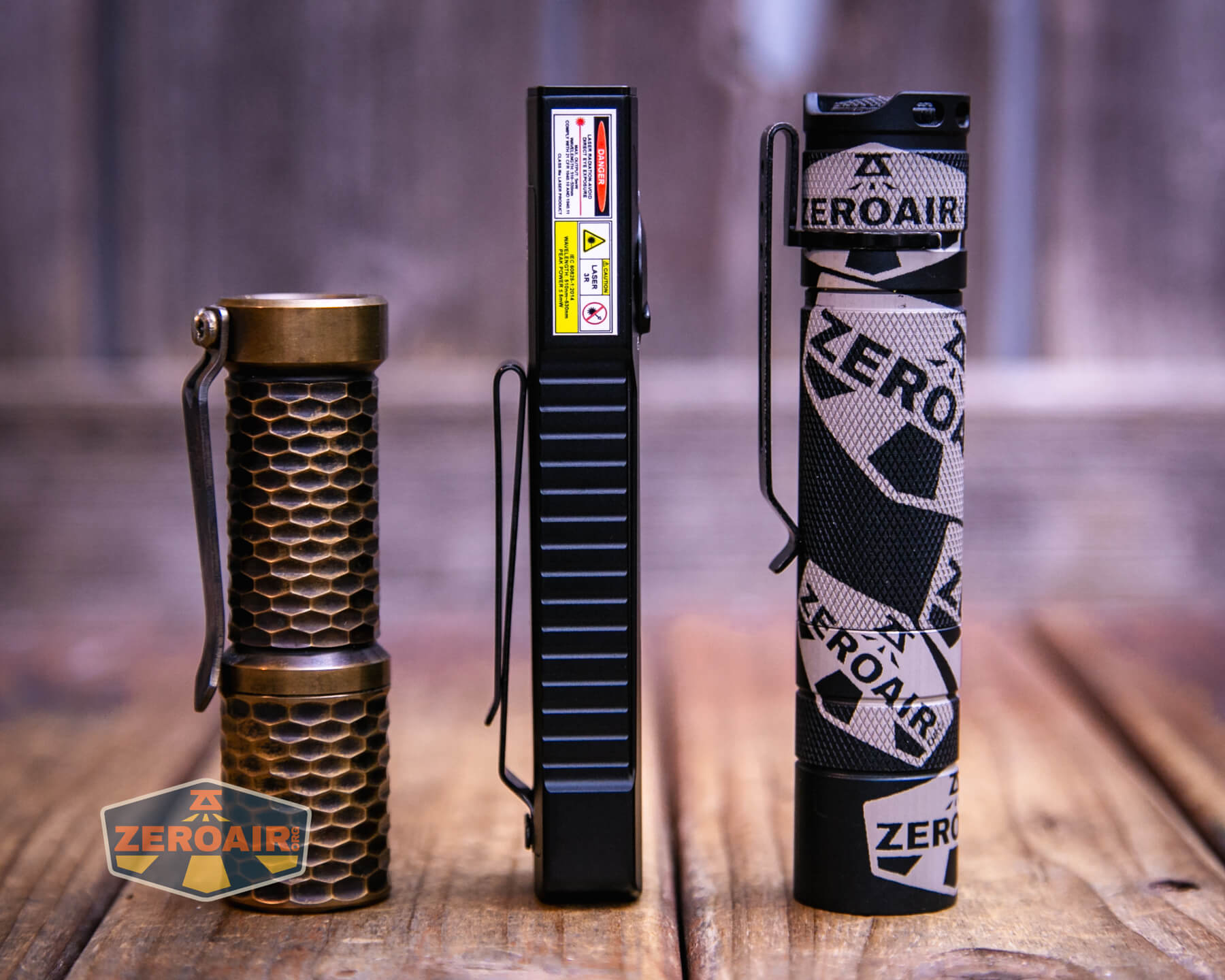 Thrunite Defender flashlight with two standard sized flashlights