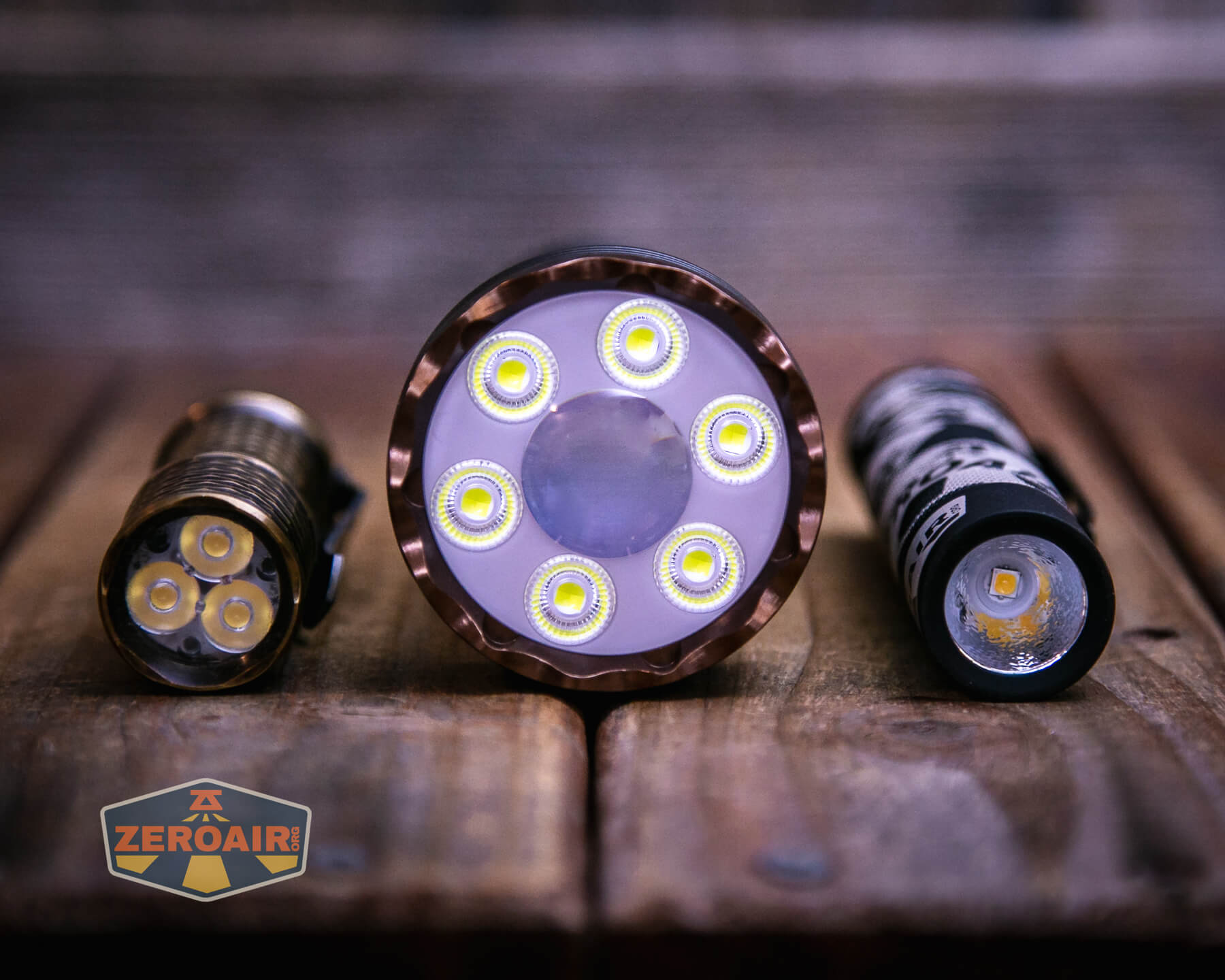 Trustfire TC50 camping flashlight with standard-sized lights