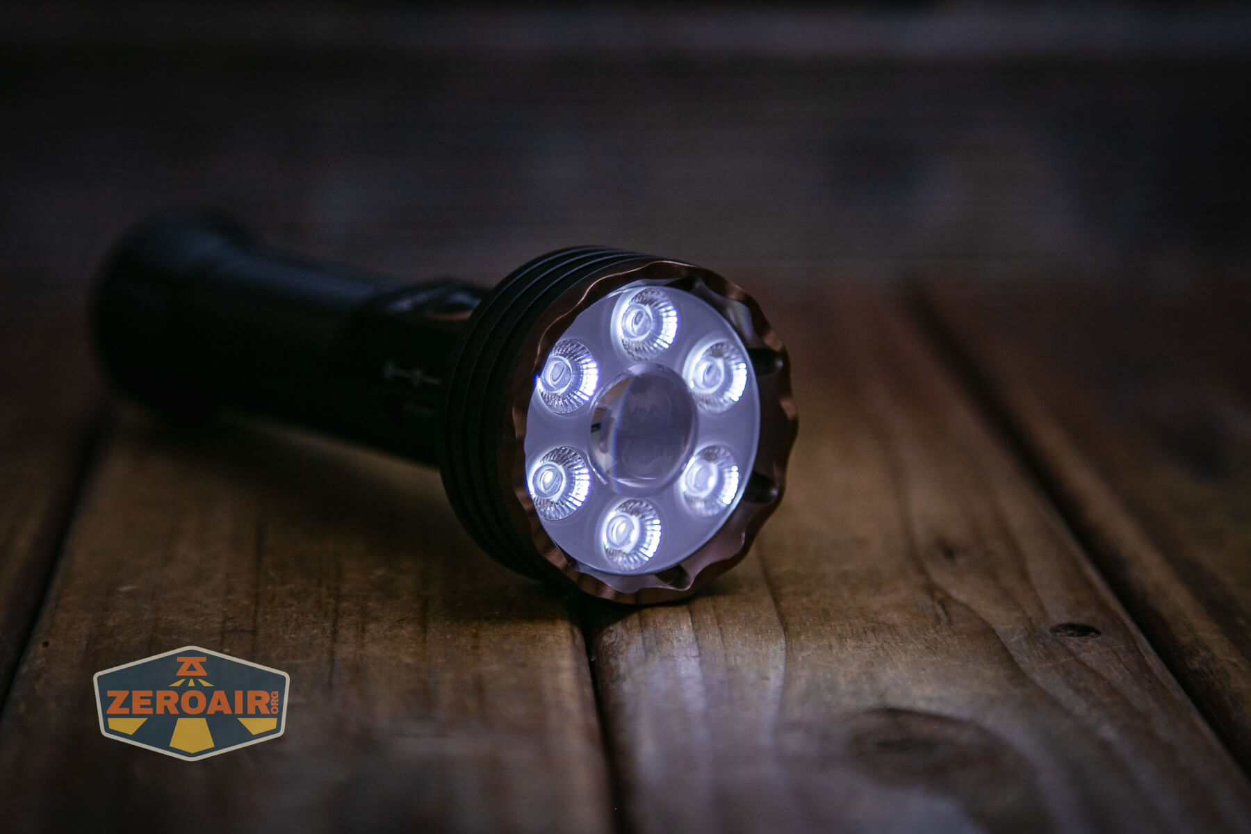Trustfire TC50 camping flashlight emitters on