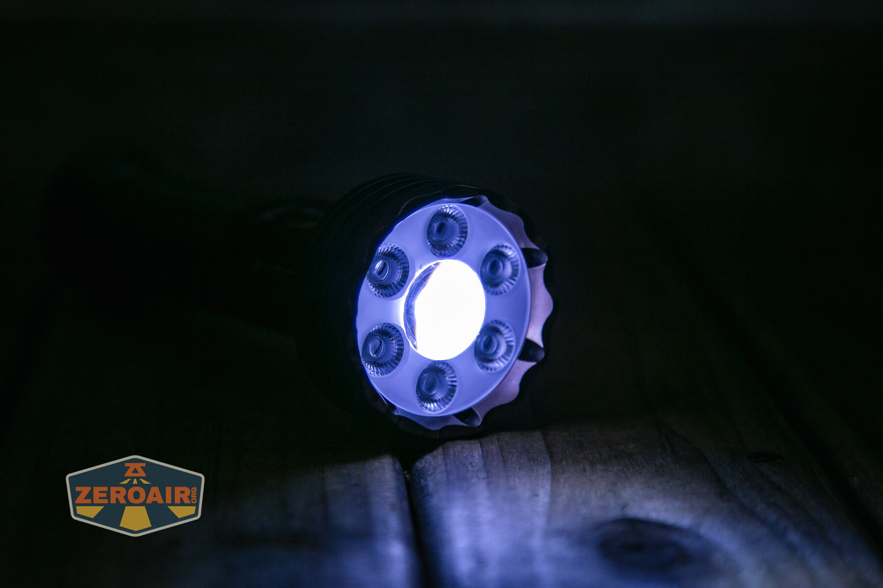 Trustfire TC50 camping flashlight emitters on