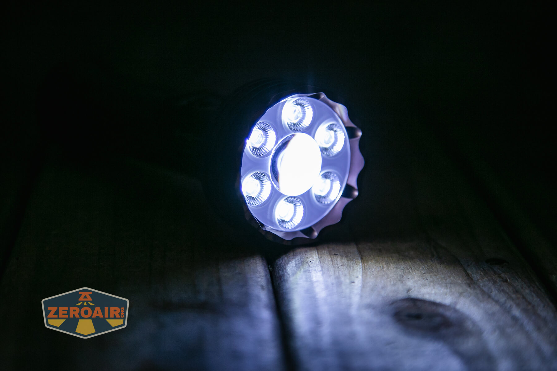 Trustfire TC50 camping flashlight emitters on
