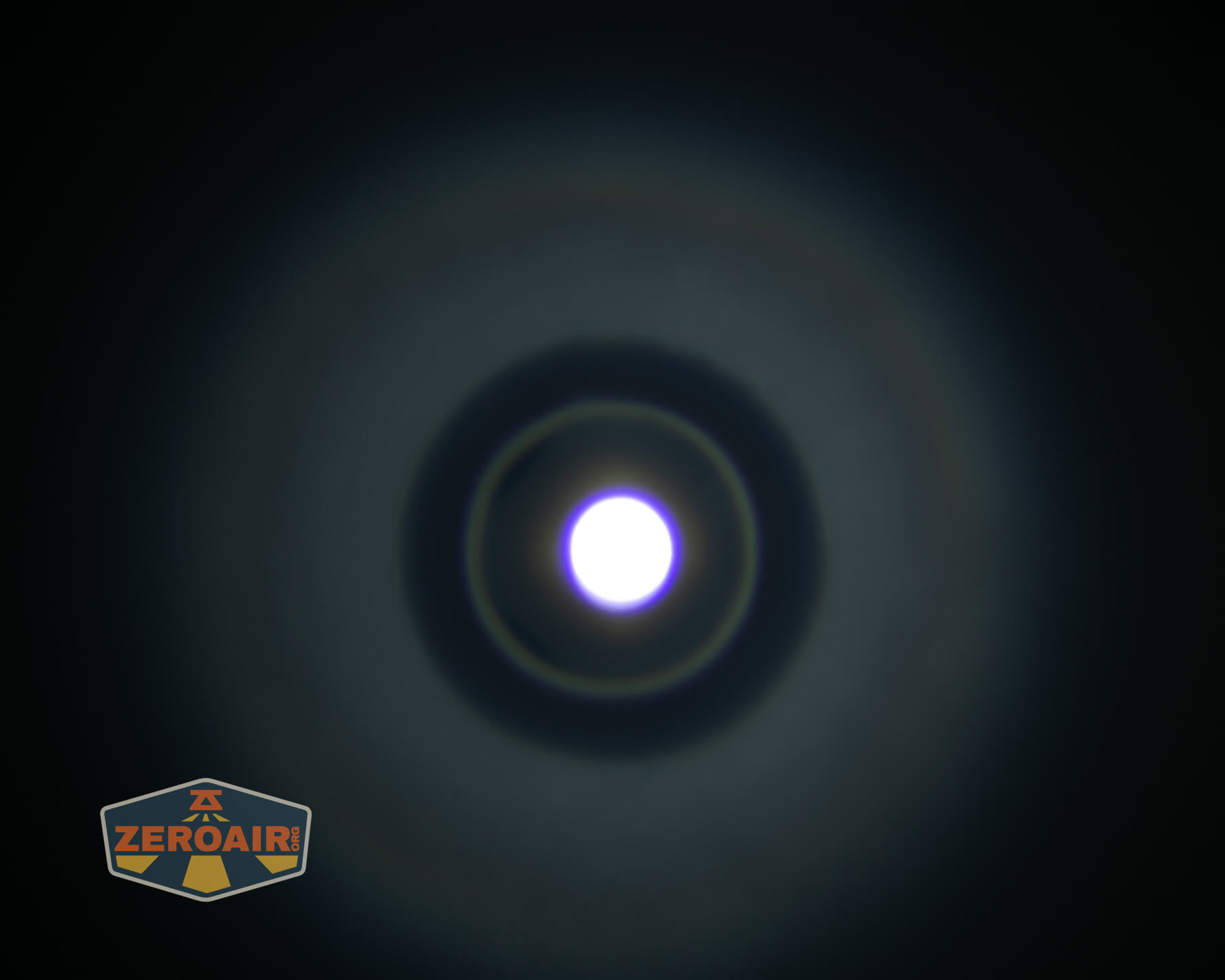 Trustfire TC50 camping flashlight beamshots on ceiling