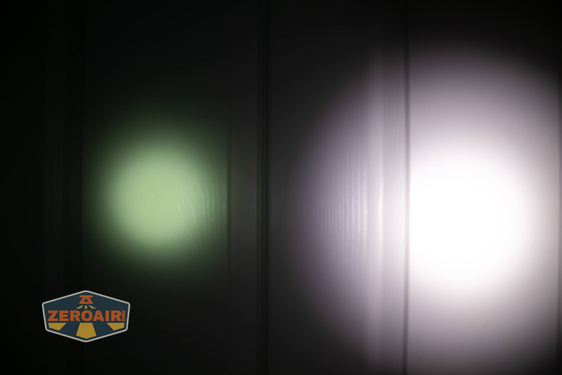 Wuben L3 flashlight on door compared to nichia 219b