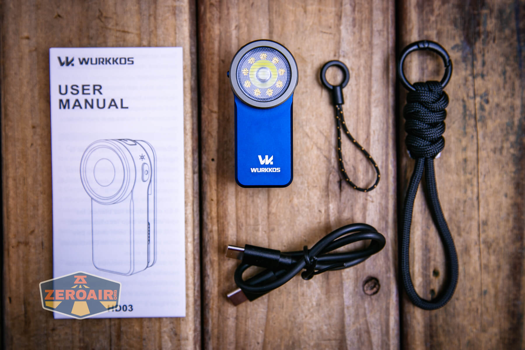 Wurkkos HD03 Clip flashlight what's included