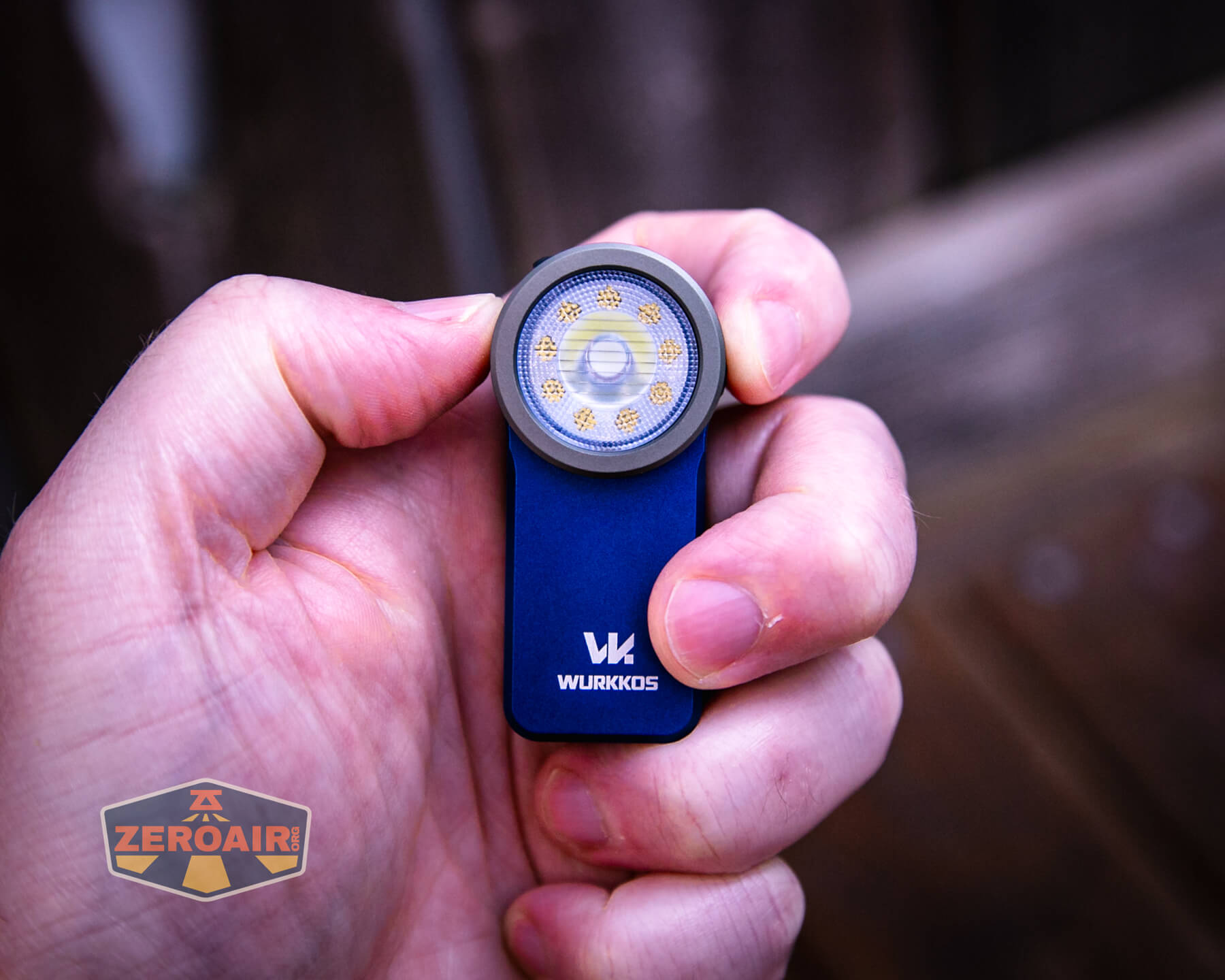 Wurkkos HD03 Clip flashlight in hand