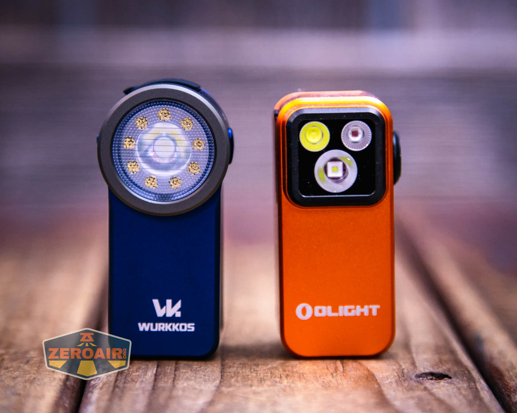 Wurkkos HD03 clip flashlight with olight clip light