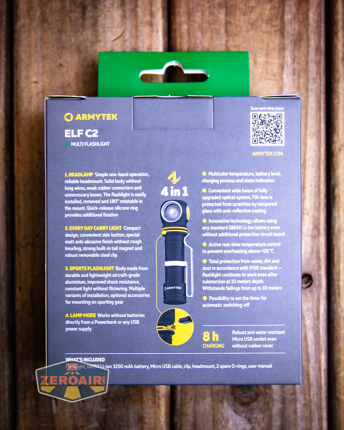 Armytek Elf C2 Warm headlamp box