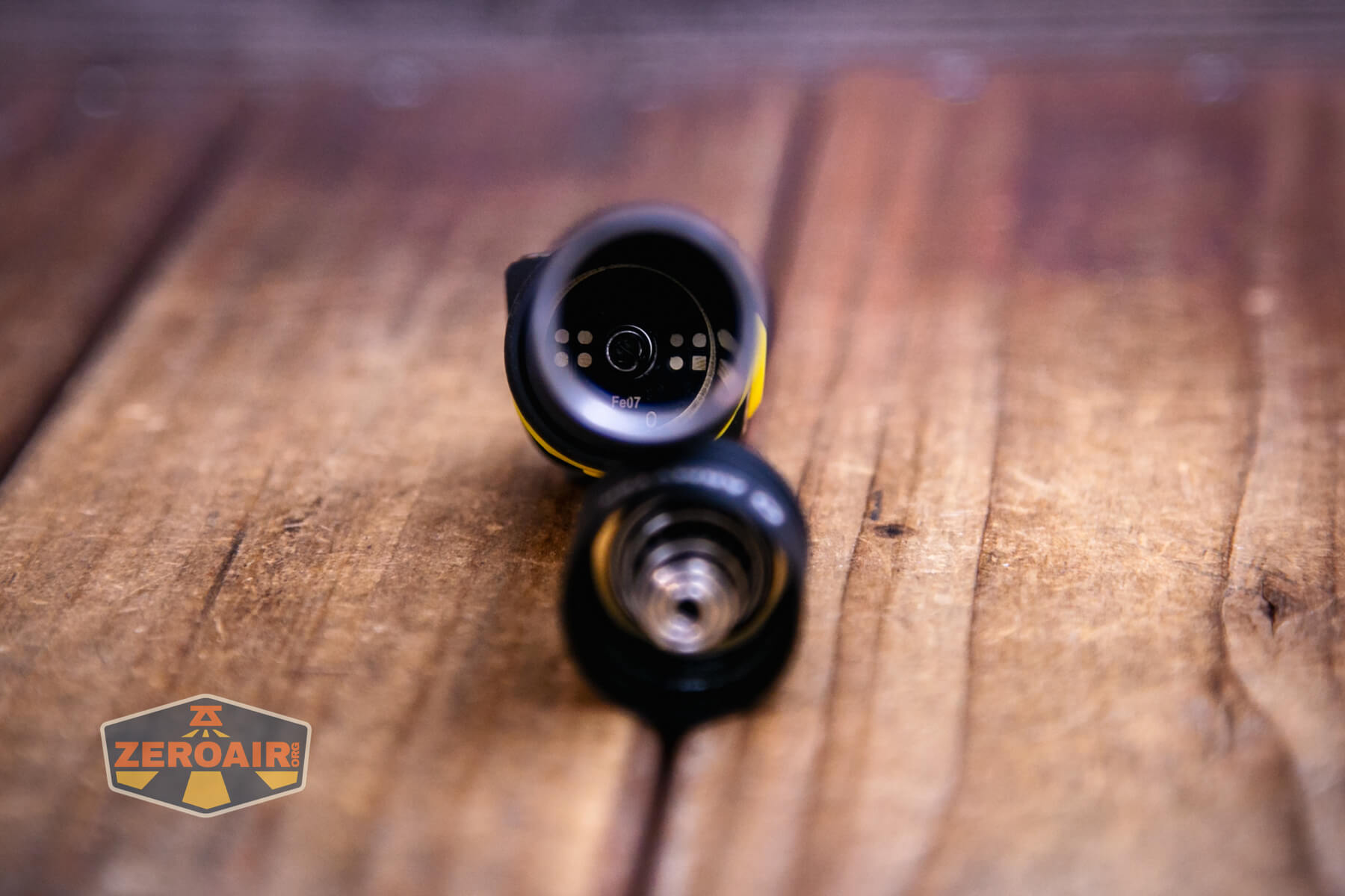 Armytek Elf C2 Warm headlamp showing spring in cell tube