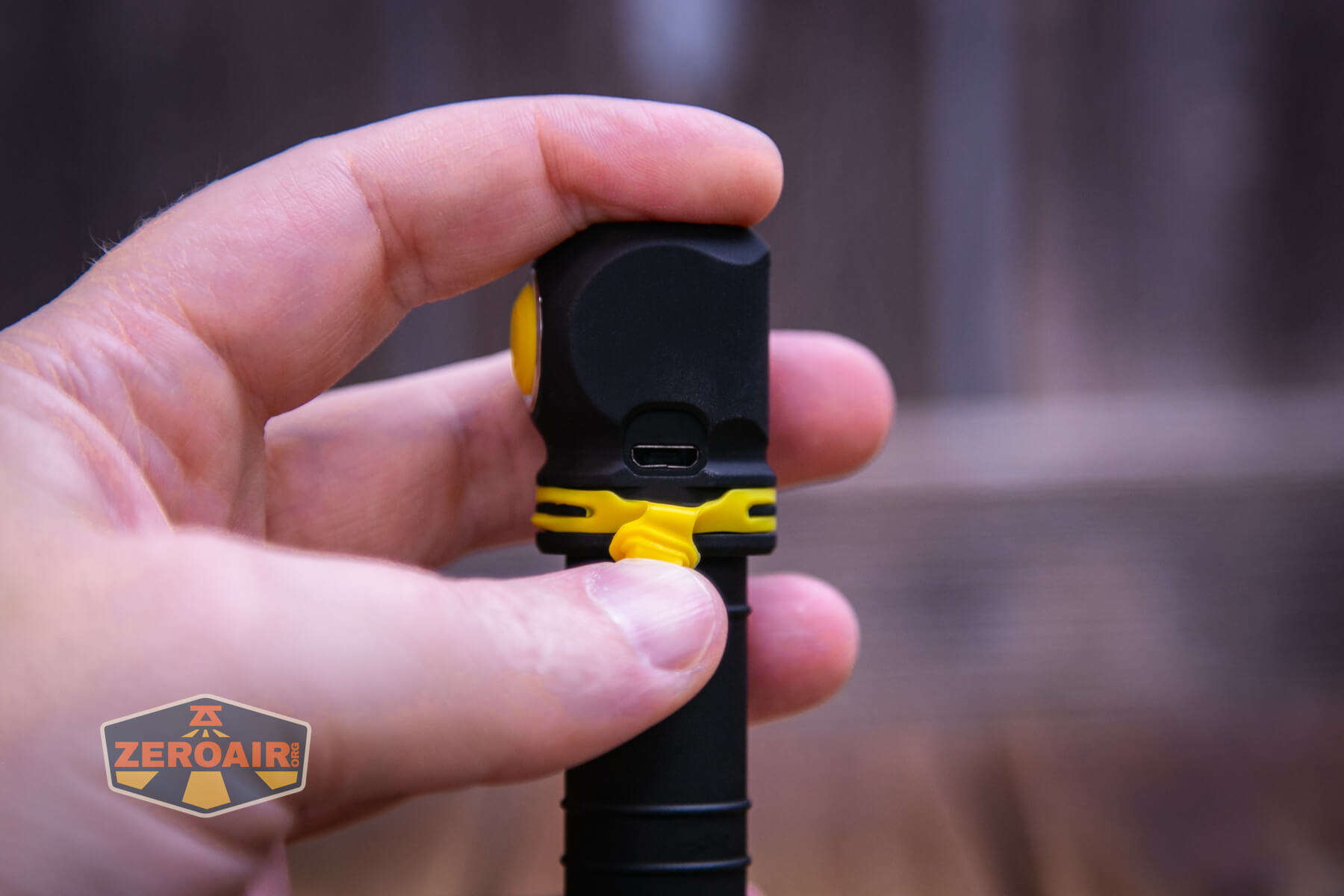 Armytek Elf C2 Warm headlamp micro-usb charging port