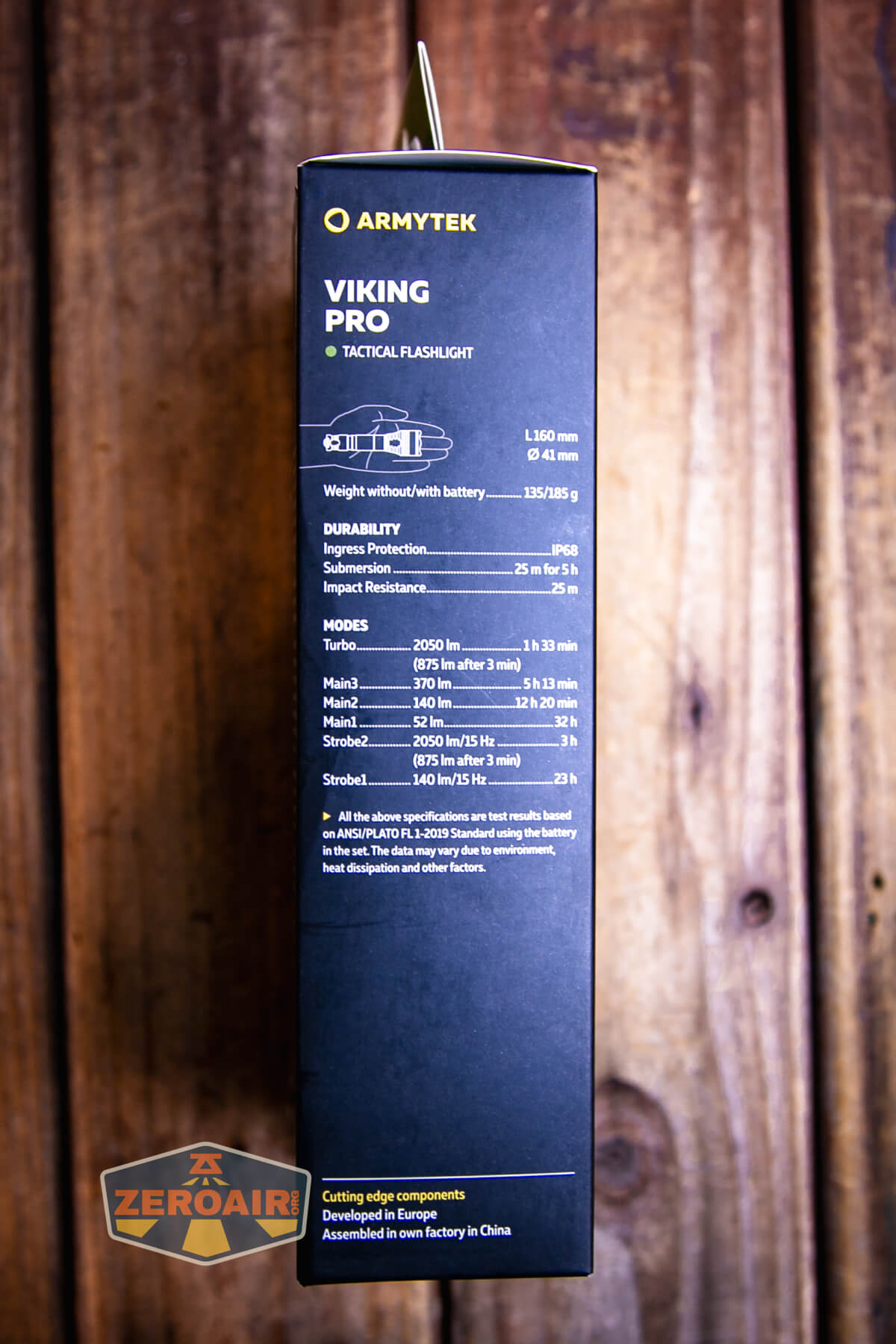 Armytek Viking Pro Magnet USB tactical flashlight box