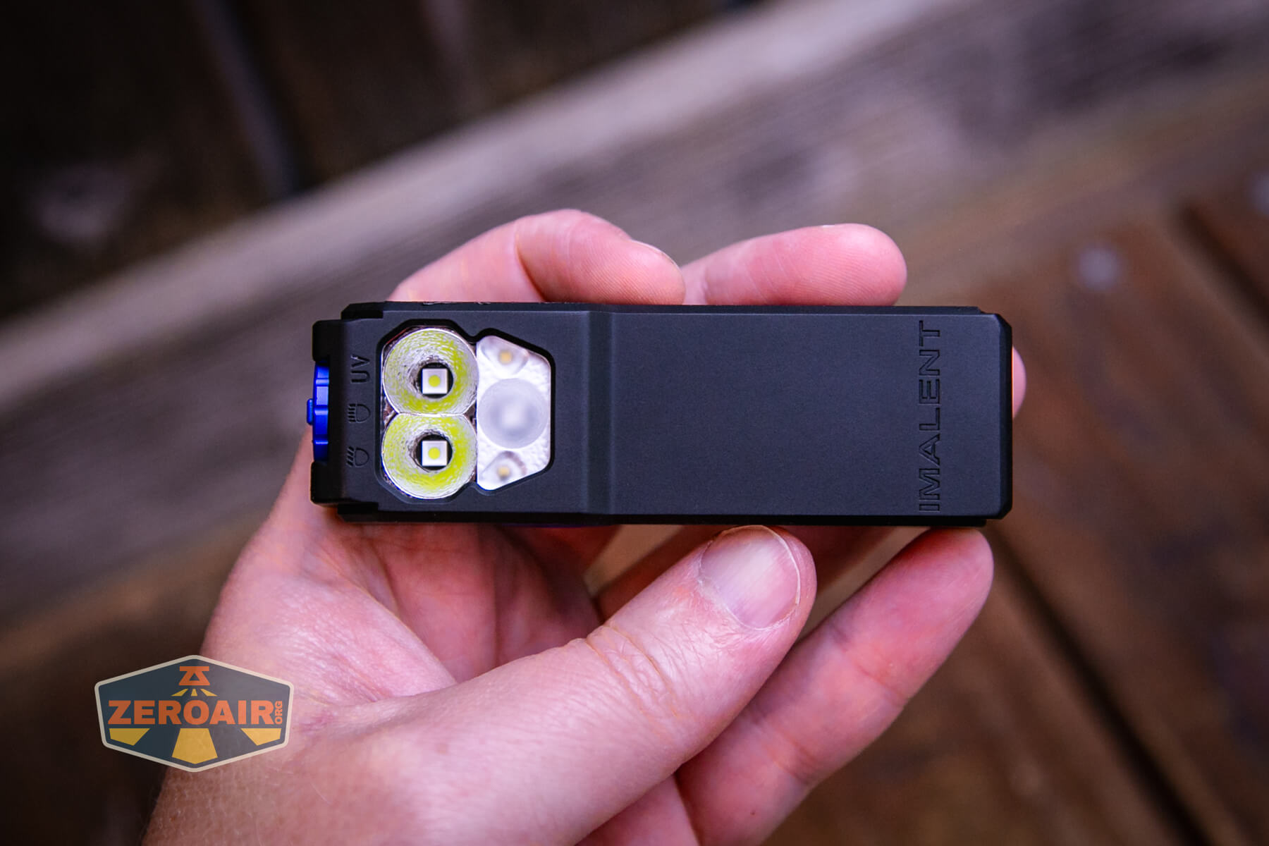 Imalent GR36 flashlight in hand