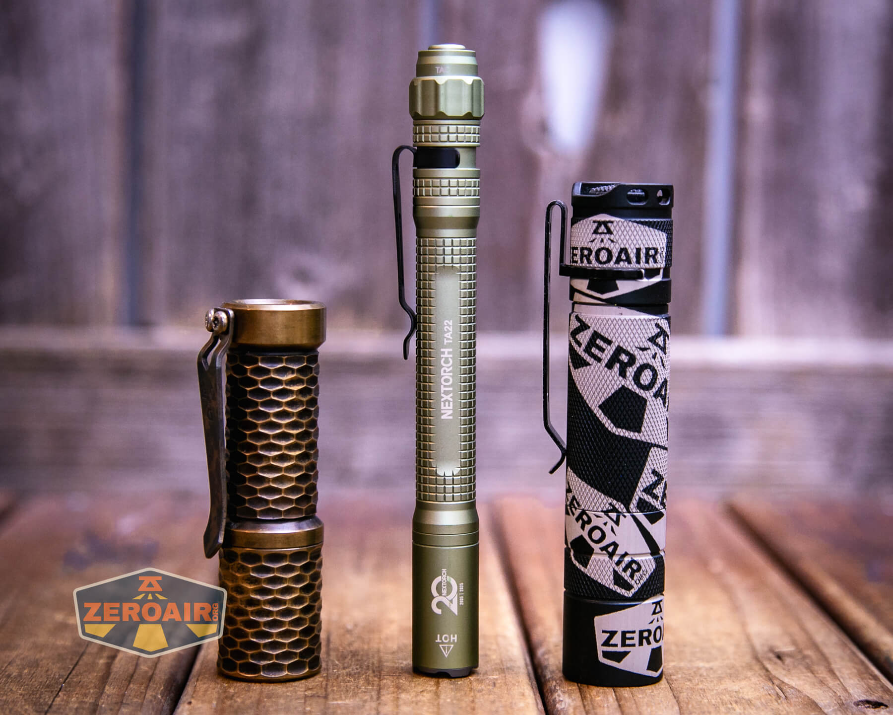 Nextorch TA22 20th anniversary penlight with two standard sized flashlights