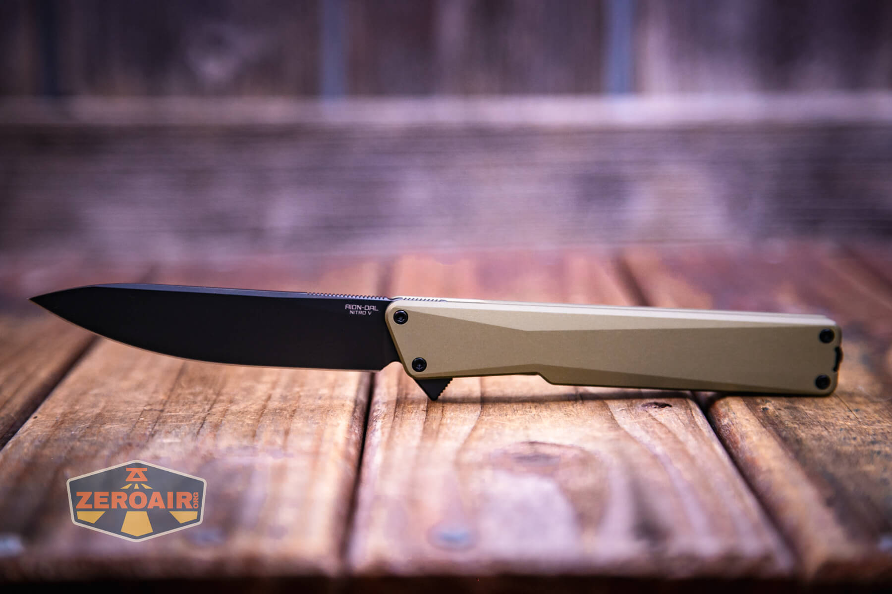 Olight Aion Gentleman's folding knife fully opened