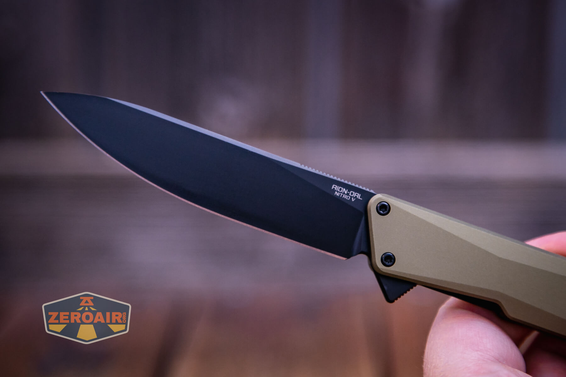 Olight Aion Gentleman's folding knife blade detail