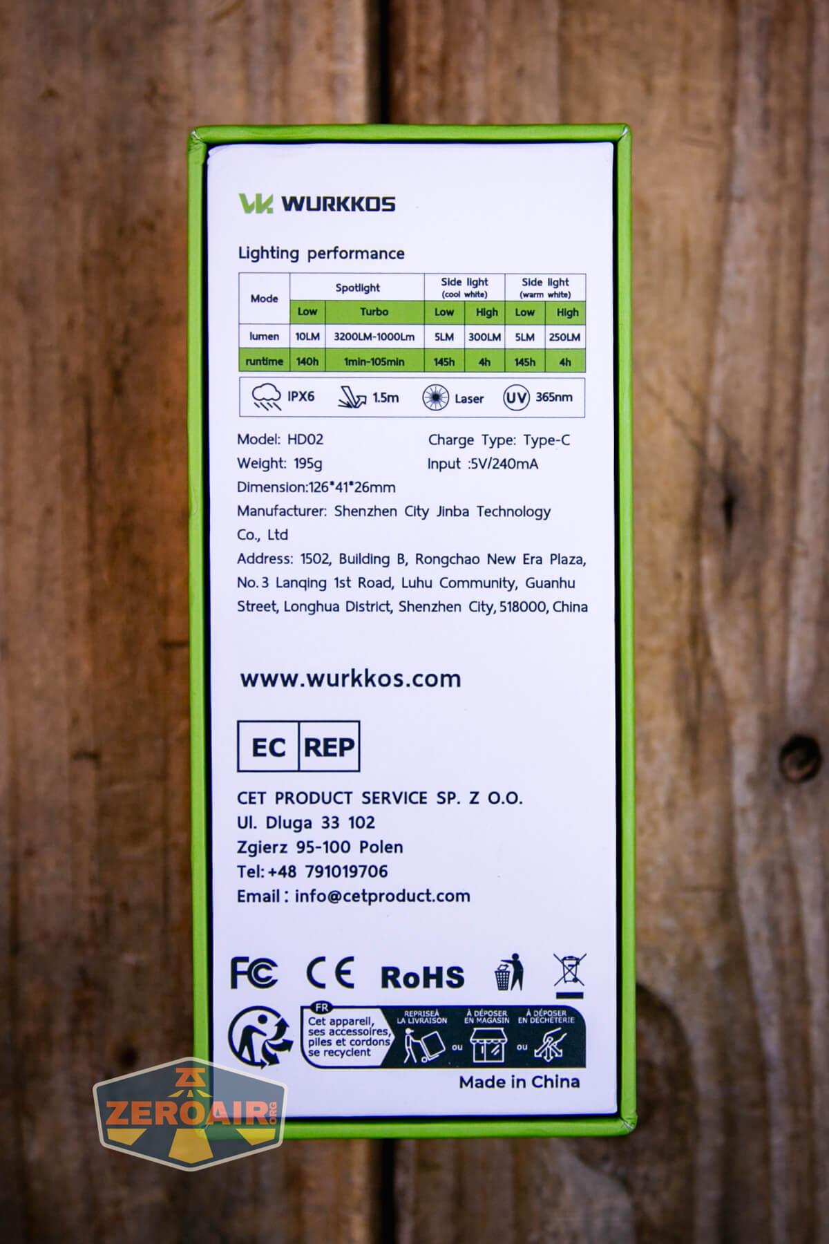 Wurkkos HD02 four beams flashlight box