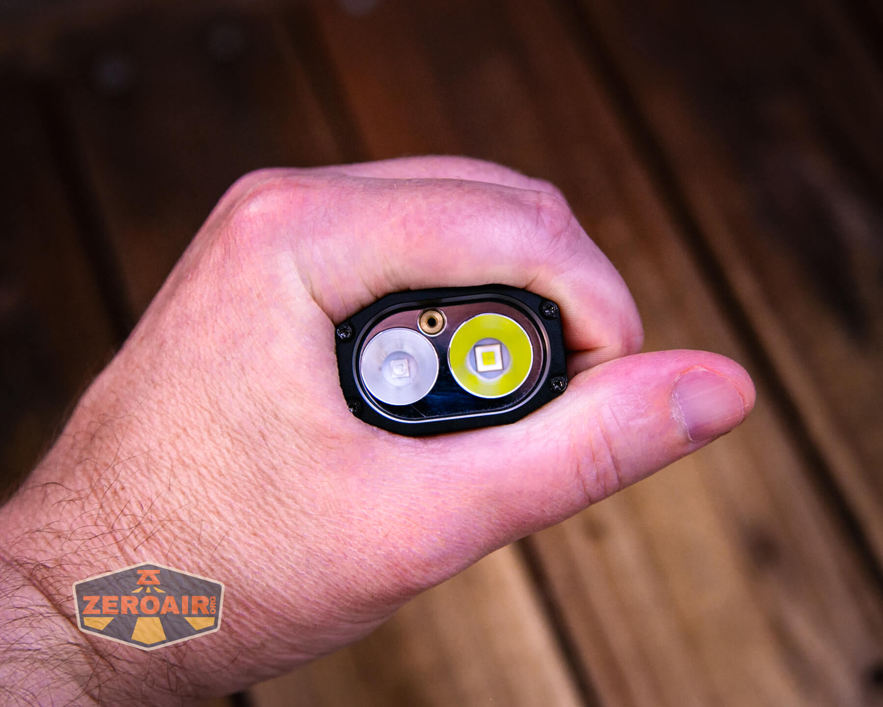 Wurkkos HD02 four beams flashlight in hand