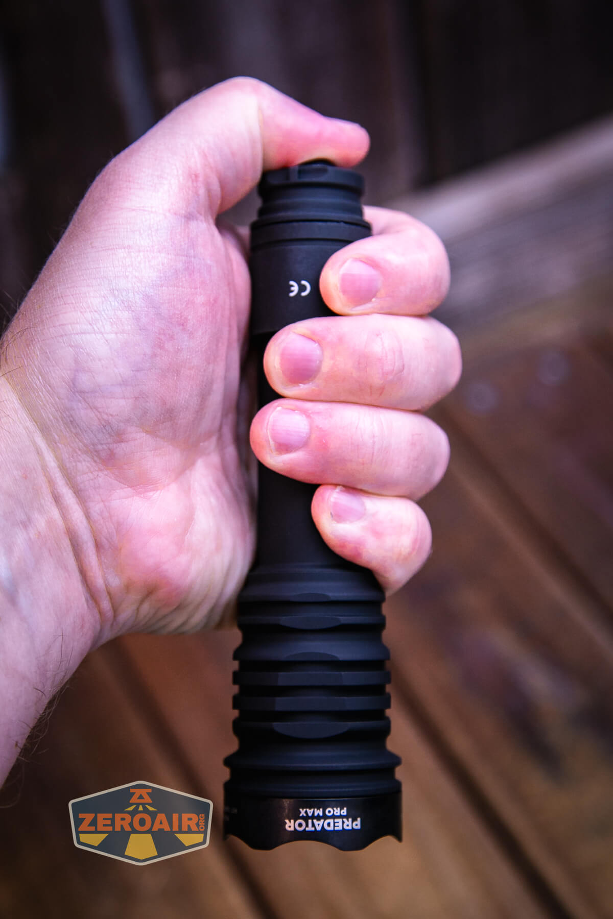 Armytek Predator Pro Max flashlight in hand