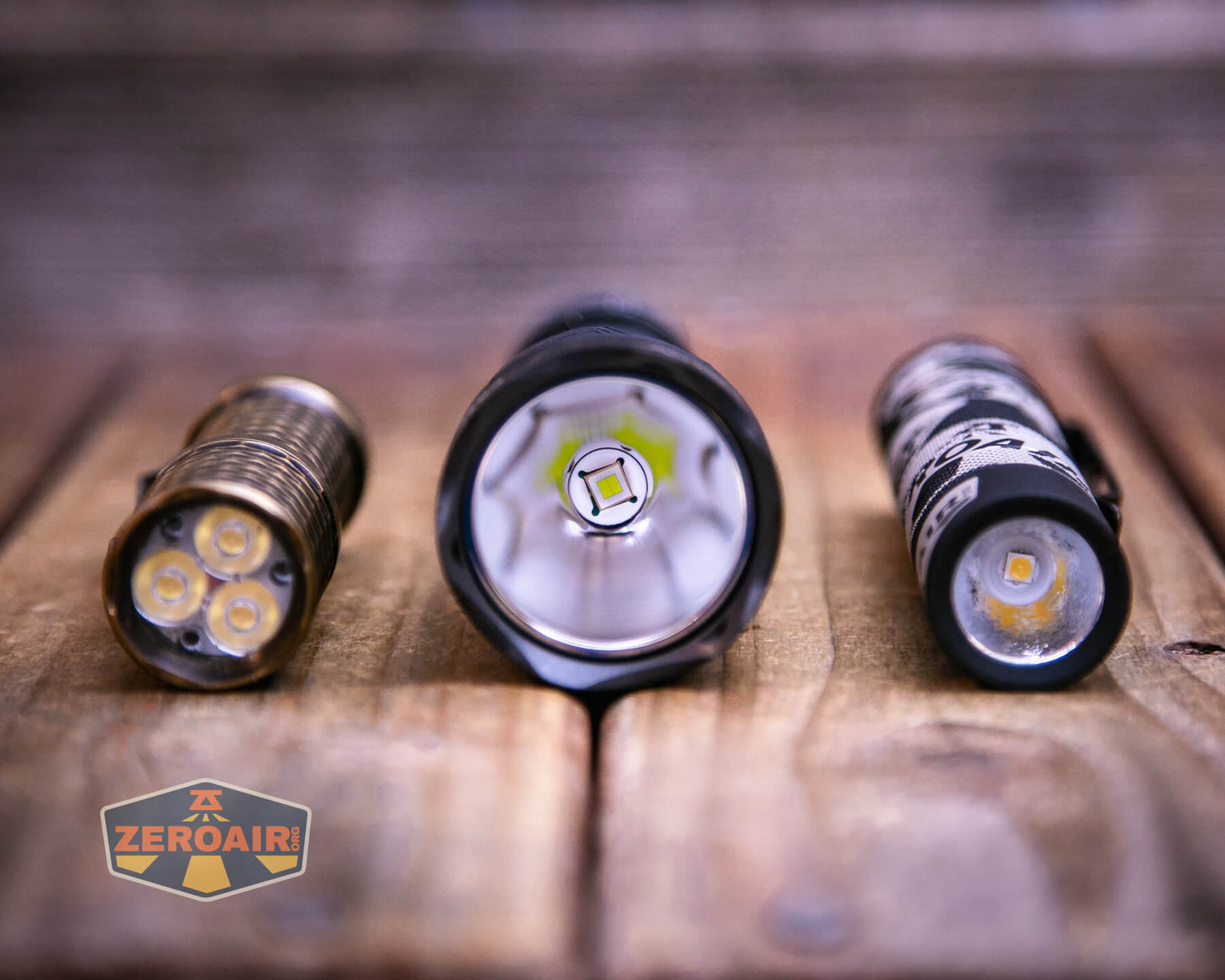 Armytek Predator Pro Max flashlight with two standard sized flashlights