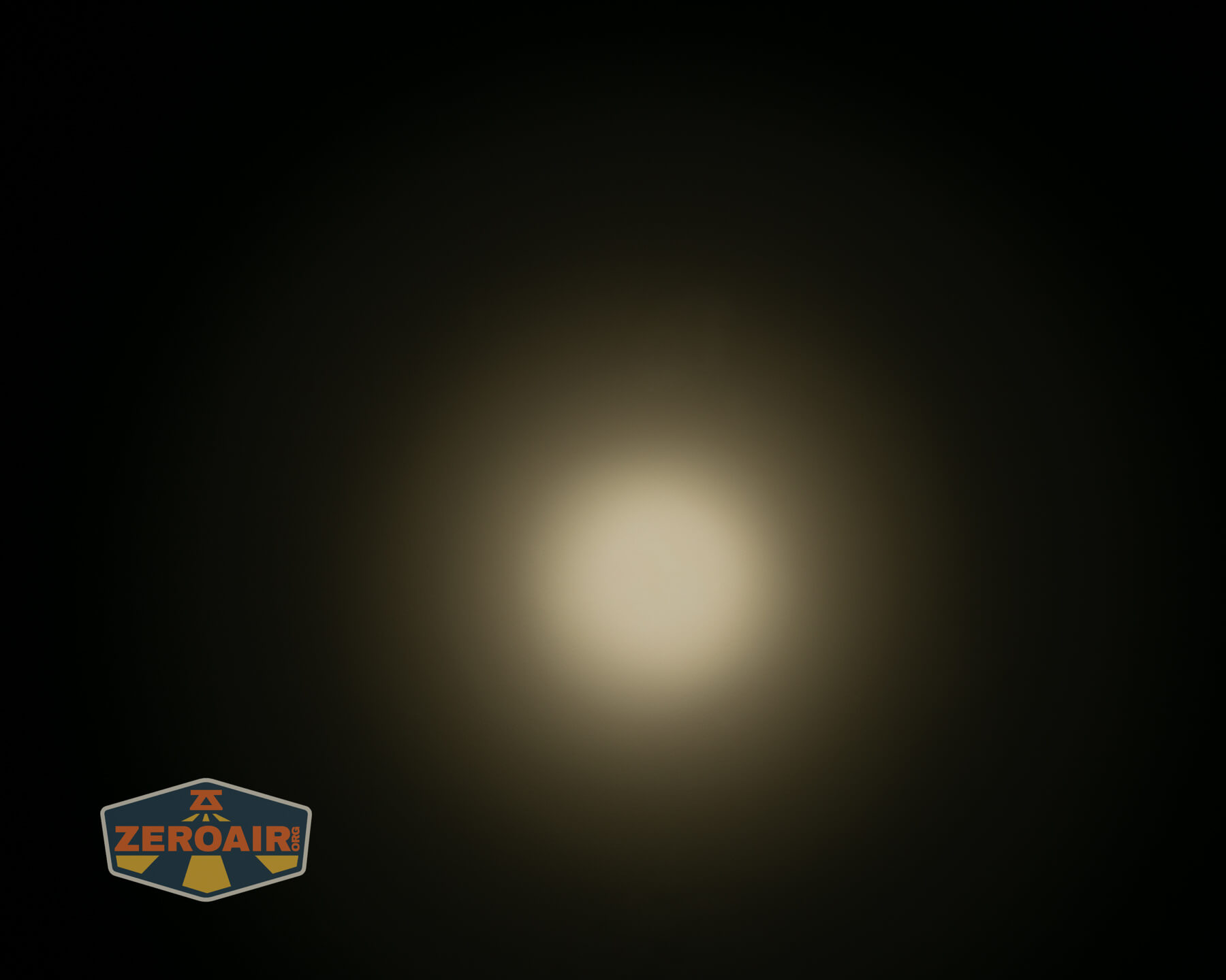 CWF Mini Arc flashlight beamshots on ceiling