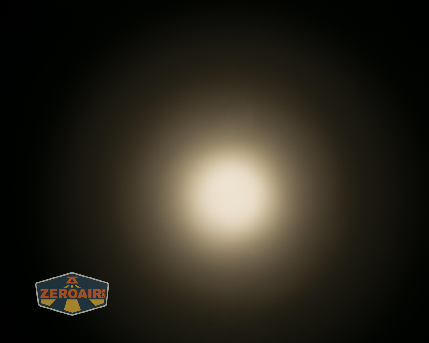 CWF Mini Arc flashlight beamshots on ceiling