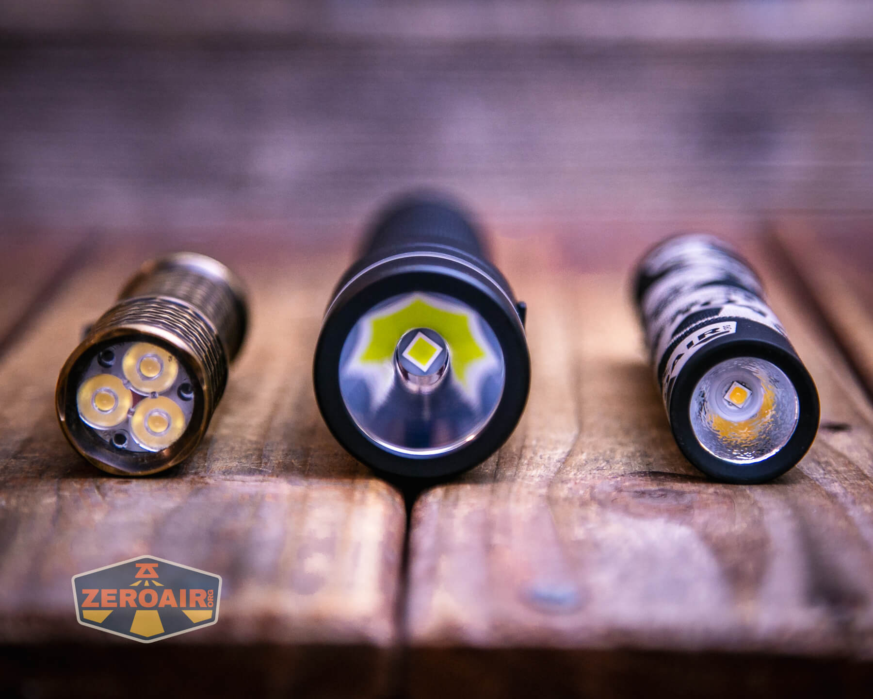 Nextorch C61 Dual-Beam flashlight with two standard sized flashlights