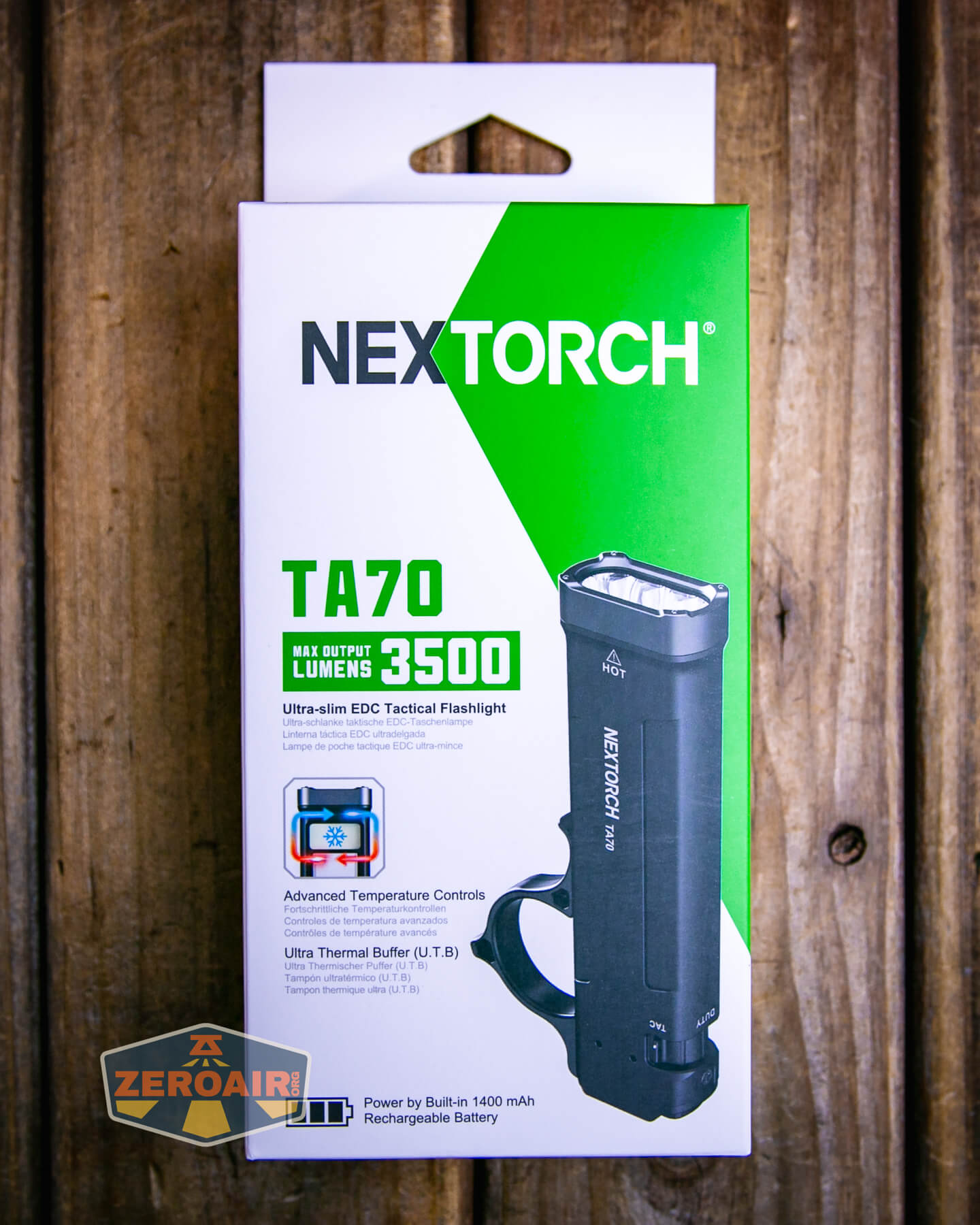 NEXTORCH TA70 Ultra-Slim Tactical EDC flashlight box