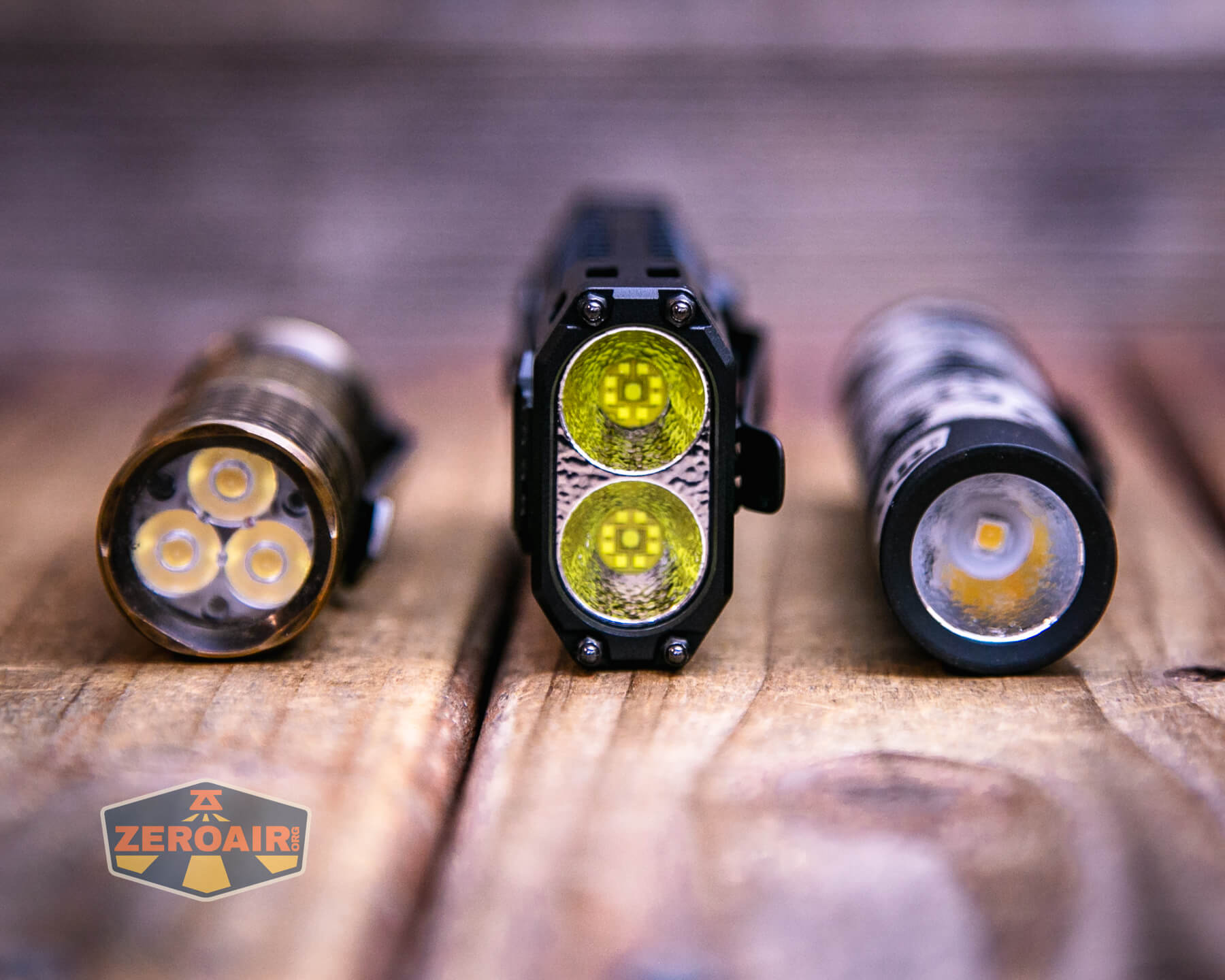 Nitecore EDC37 Flat EDC flashlight with two standard sized flashlights