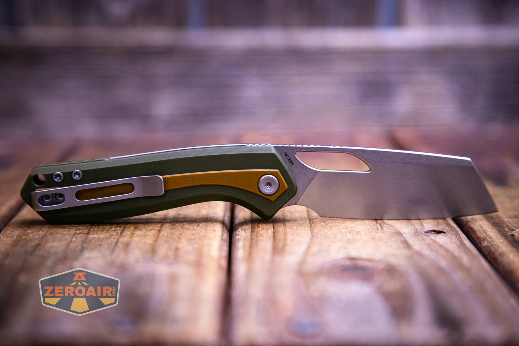 Vosteed Kroc Top Liner-Lock knife open clip side view