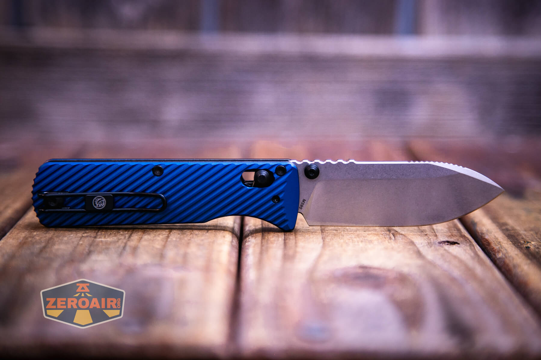 Vosteed Vombat Crossbar lock knife fully open clip-side