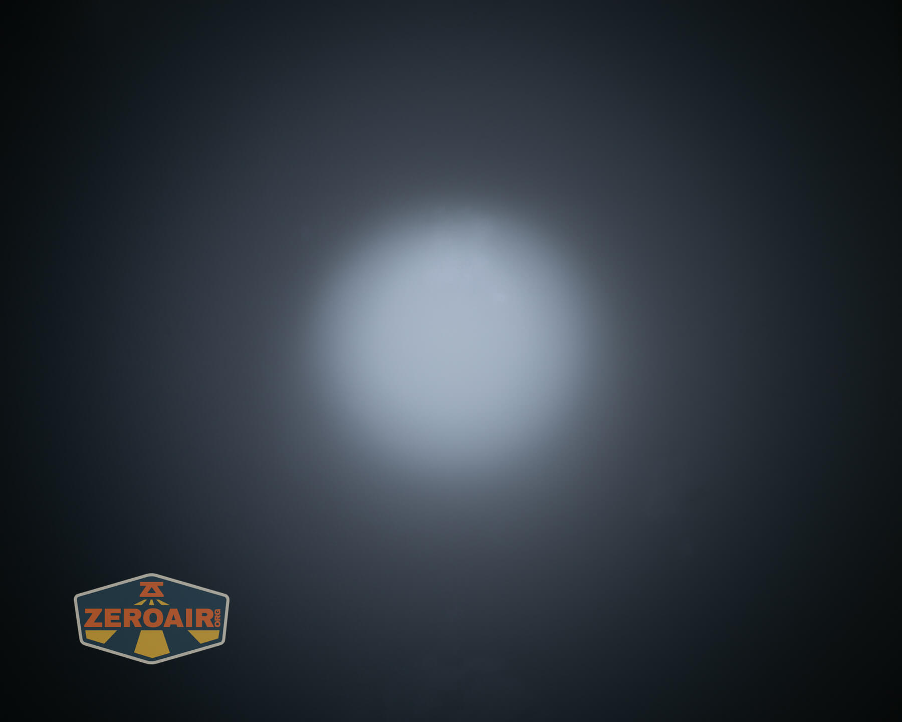 Cyansky Ark II EDC flat flashlight beamshots on ceiling