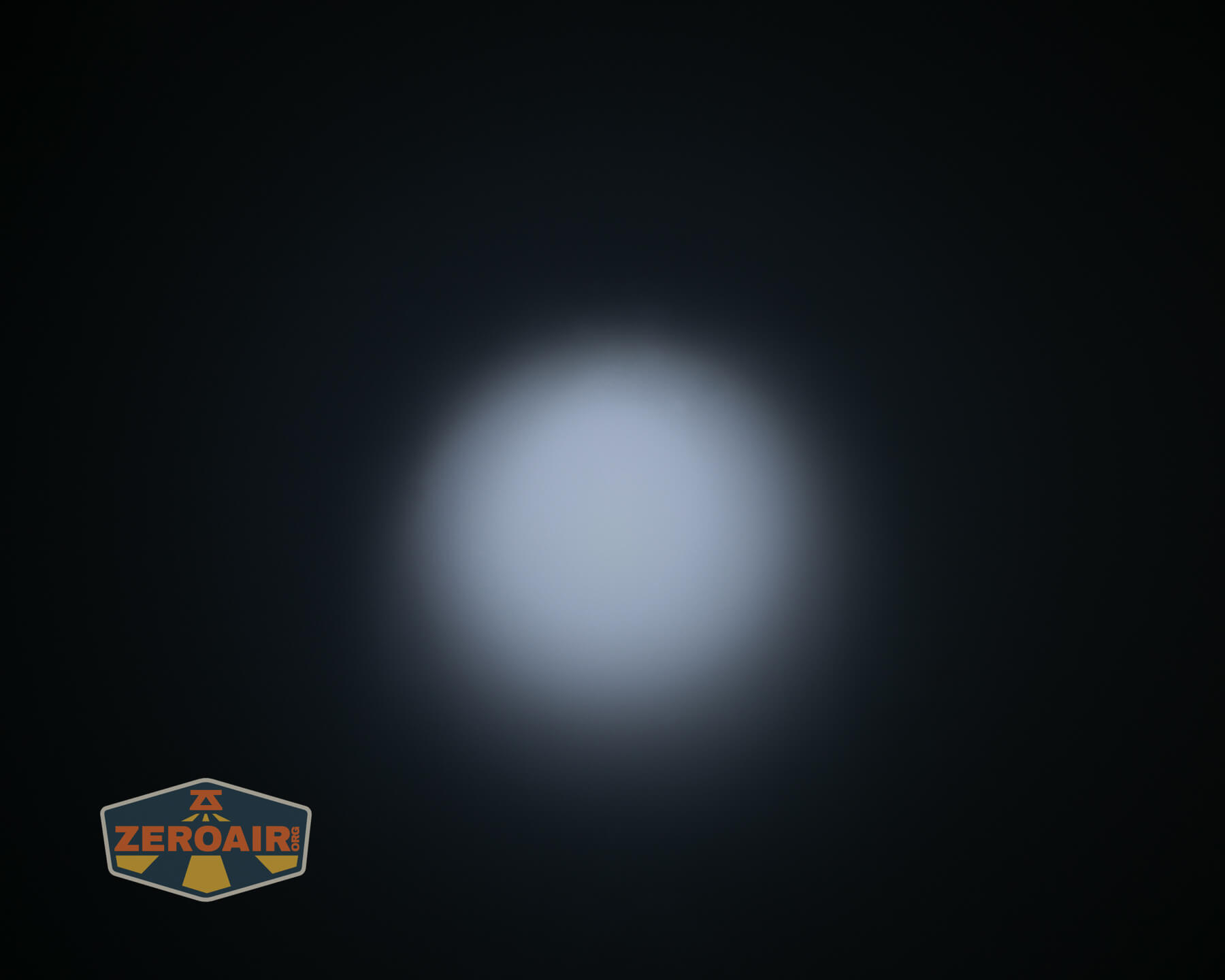 Cyansky Ark II EDC flat flashlight beamshots on ceiling