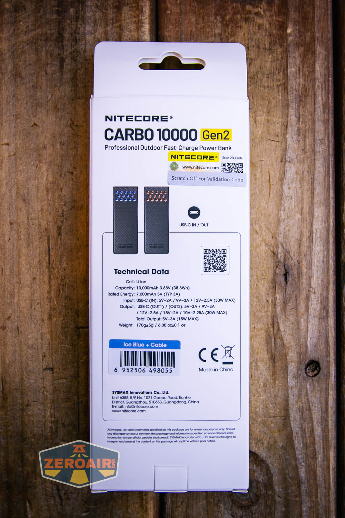 Nitecore Carbo 10000 Gen2 Powerbank box