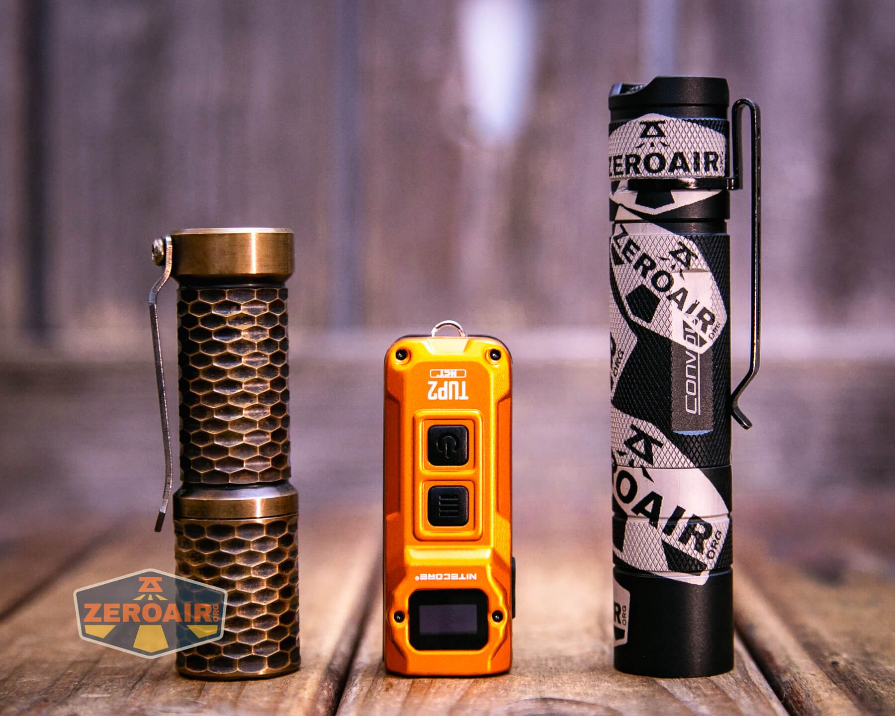 Nitecore TUP2 rechargeable keychain flashlight with standard-sized flashlights