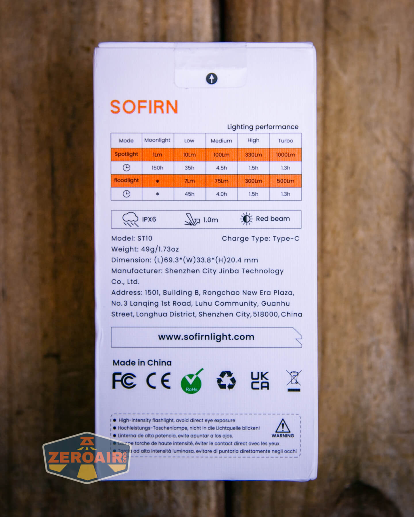 Sofirn ST10 Clip-on mini flashlight box