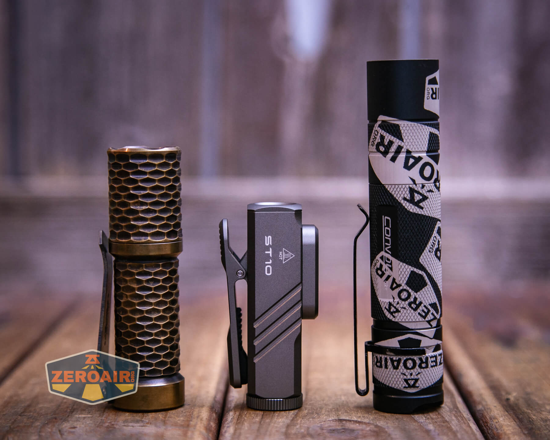 Sofirn ST10 Clip-on mini flashlight with standard-sized flashlights