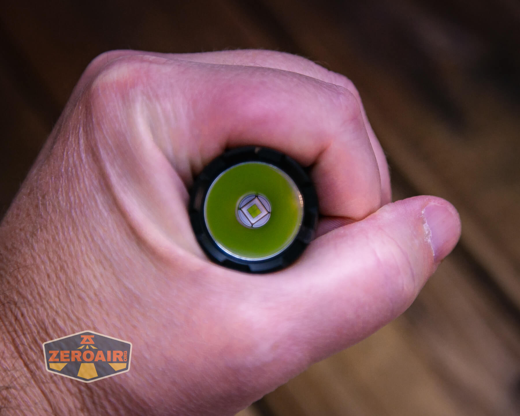 Thrunite Lynx flashlight in hand