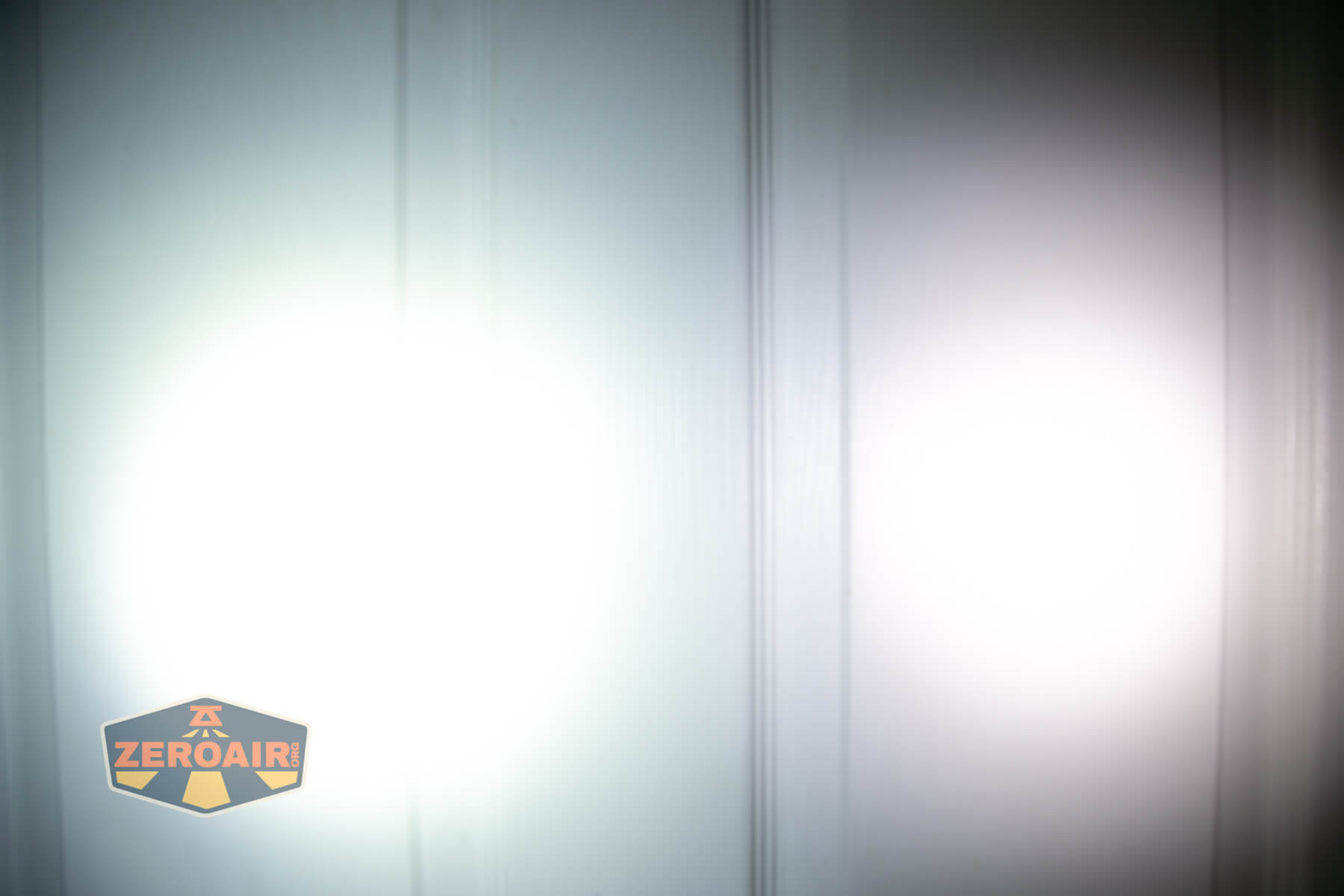 Thrunite Ti keychain flashlight beamshots compared to nichia 219b