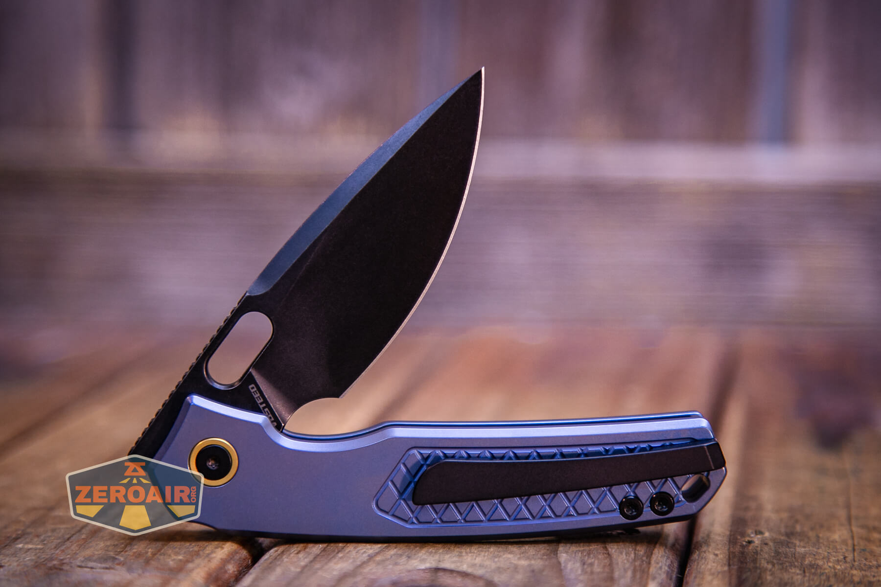 Vosteed Psyop Elmax blade knife quarter open side view