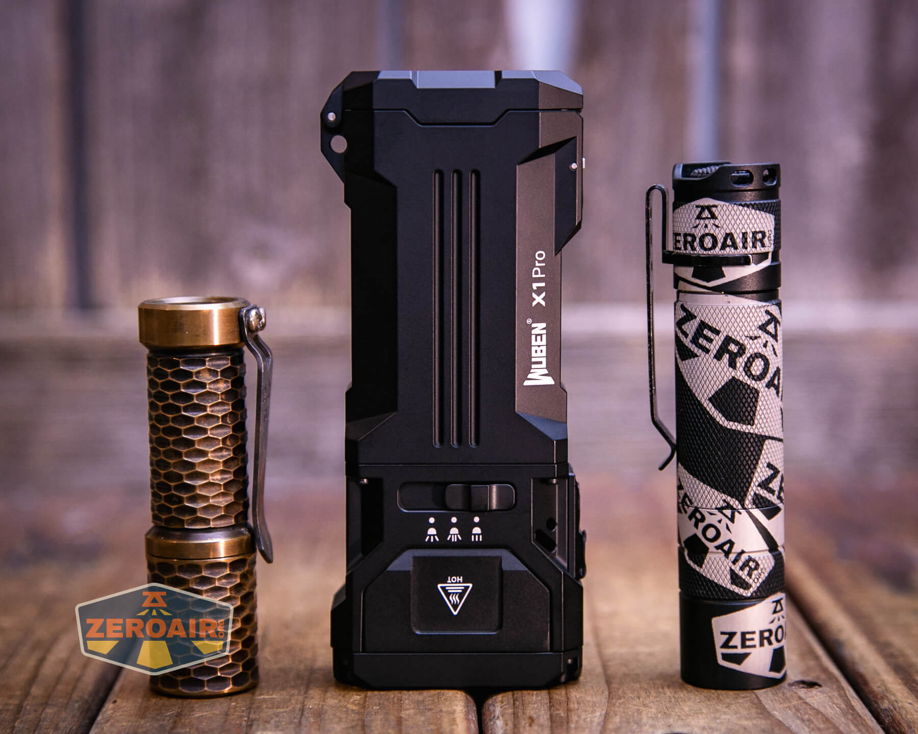 Wuben X1Pro Flashlight with standard-sized flashlights