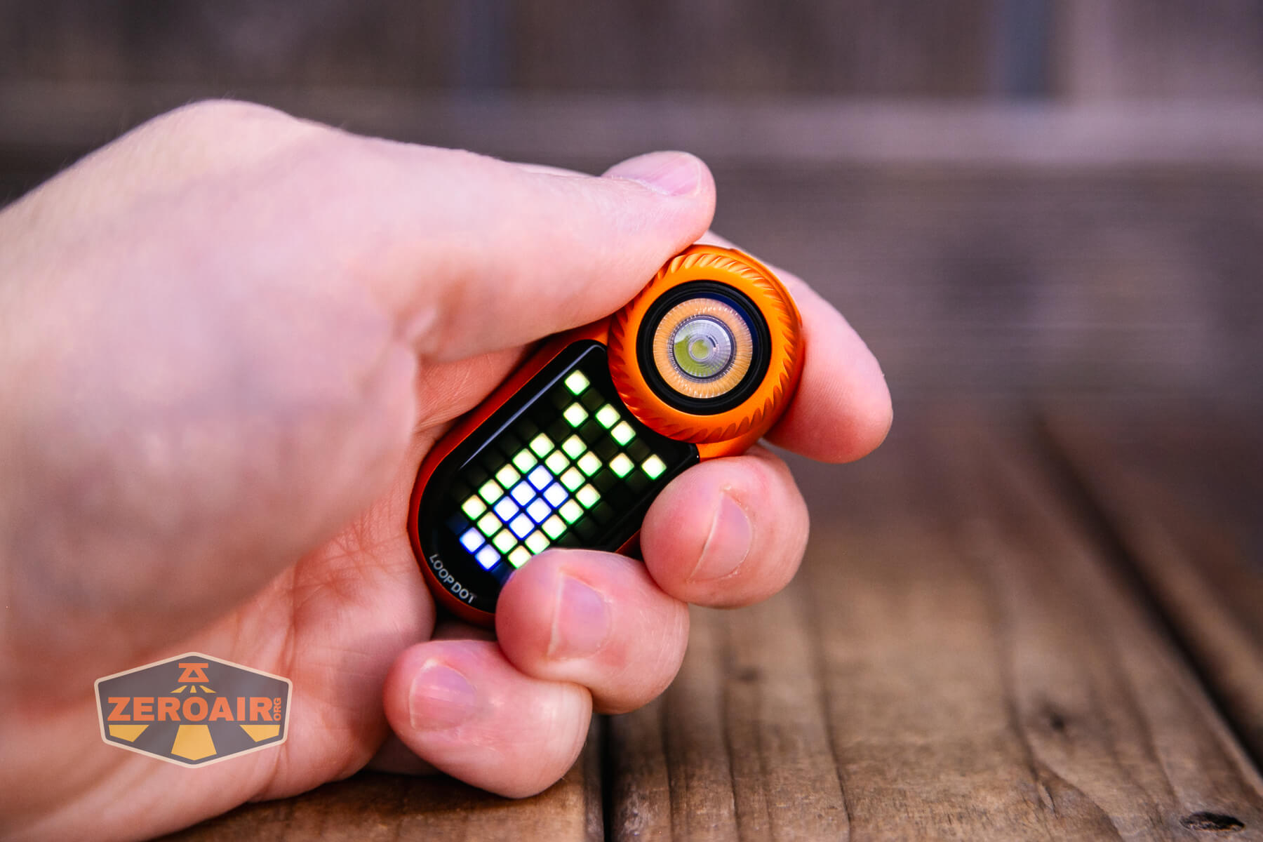 LoopGear LoopDot Orange Pixel Display EDC flashlight pixel display - various displays