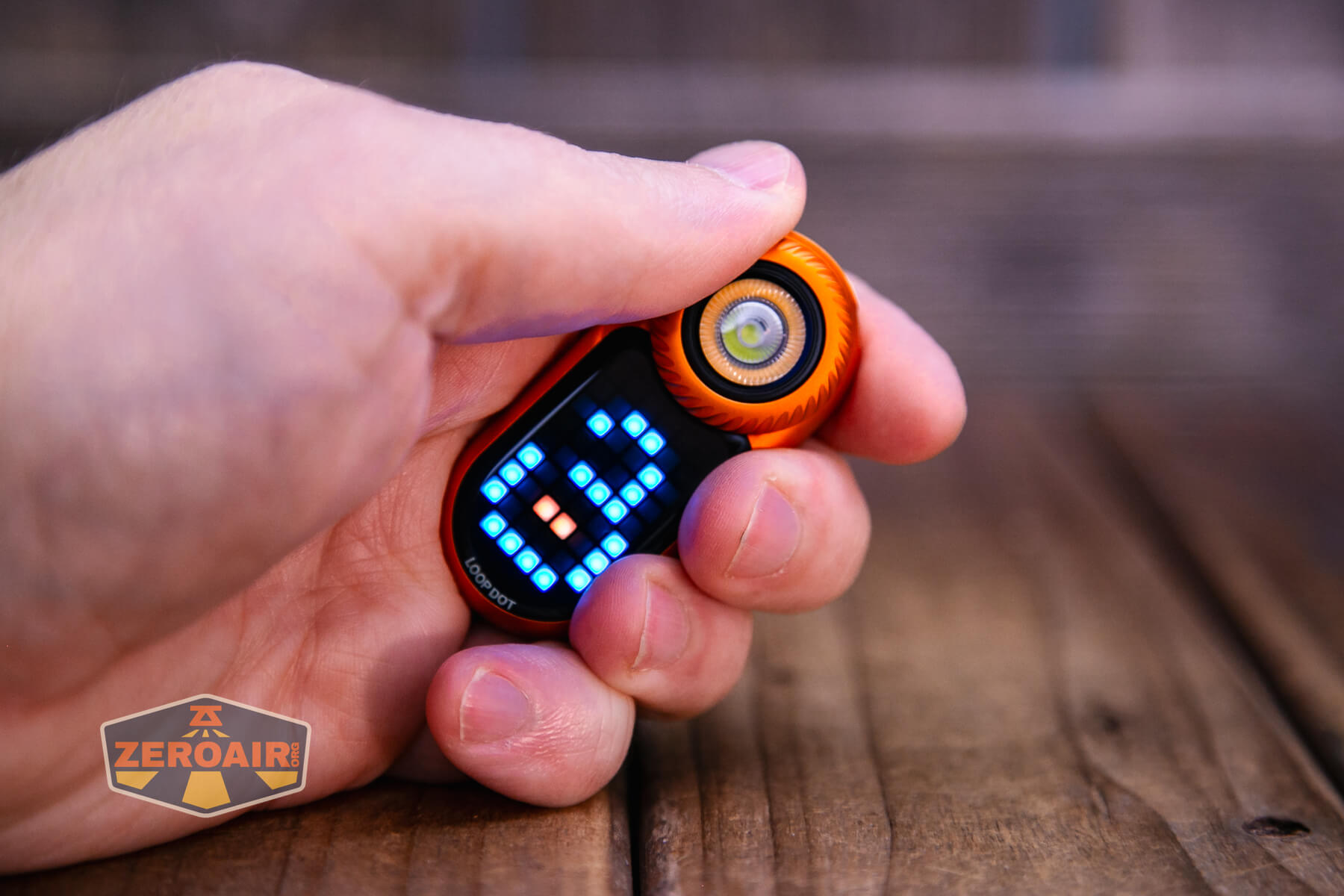 LoopGear LoopDot Orange Pixel Display EDC flashlight pixel display - various displays