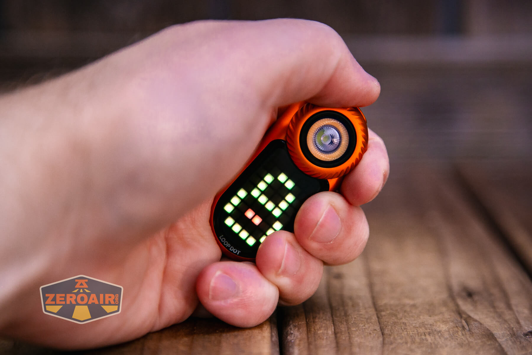 LoopGear LoopDot Orange Pixel Display EDC flashlight pixel display - various displays