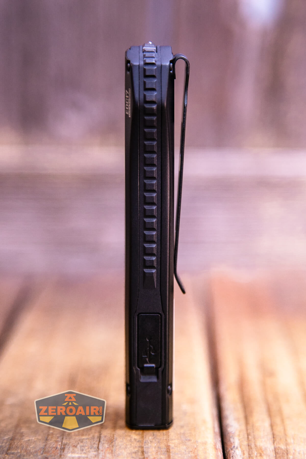 Nitecore EDC17 flat EDC flashlight showing all sides