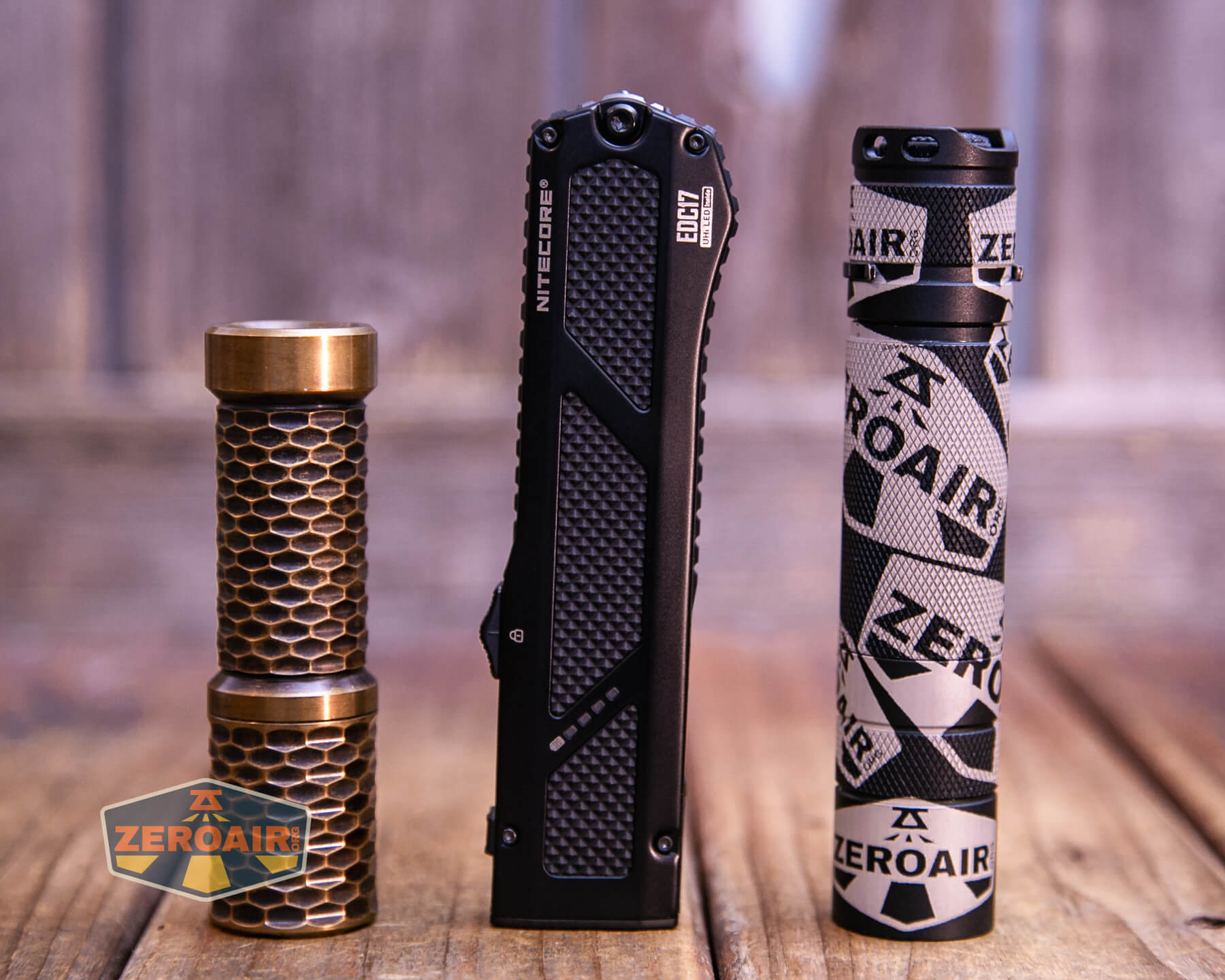 Nitecore EDC17 flat EDC flashlight with standard-sized flashlights