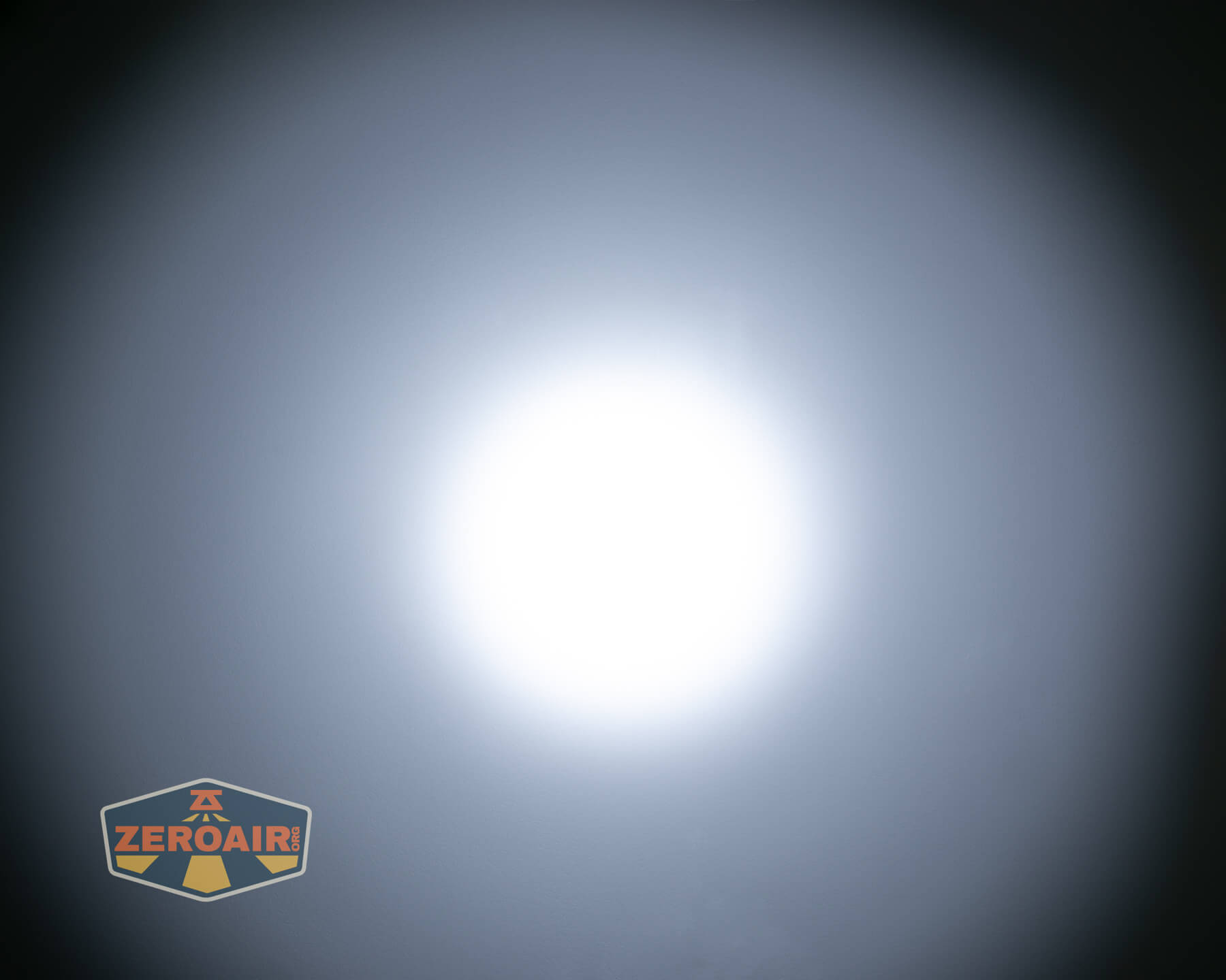 Nitecore EDC17 flat EDC flashlight beamshots on ceiling