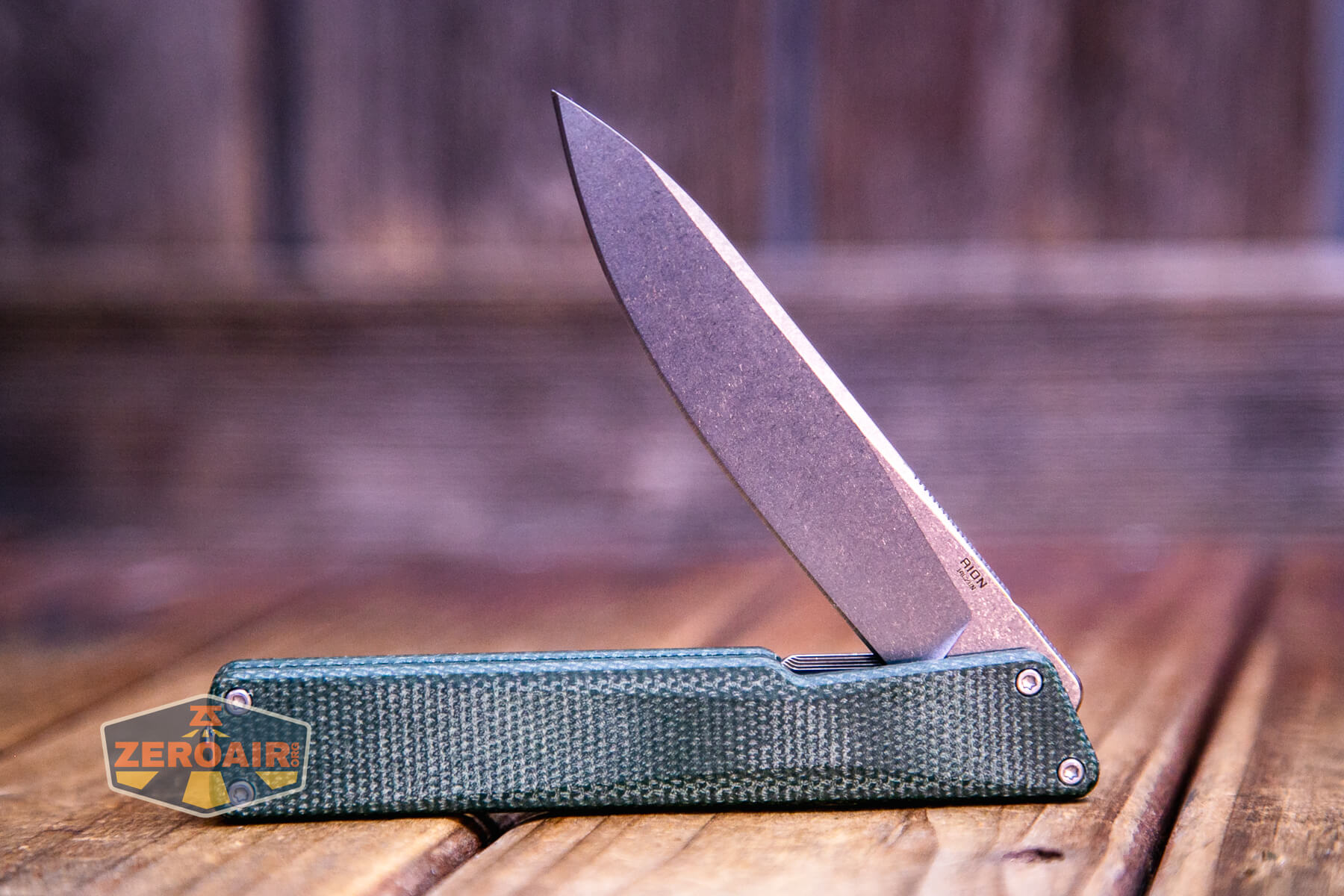 Oknife Aion Micarta Knife half open