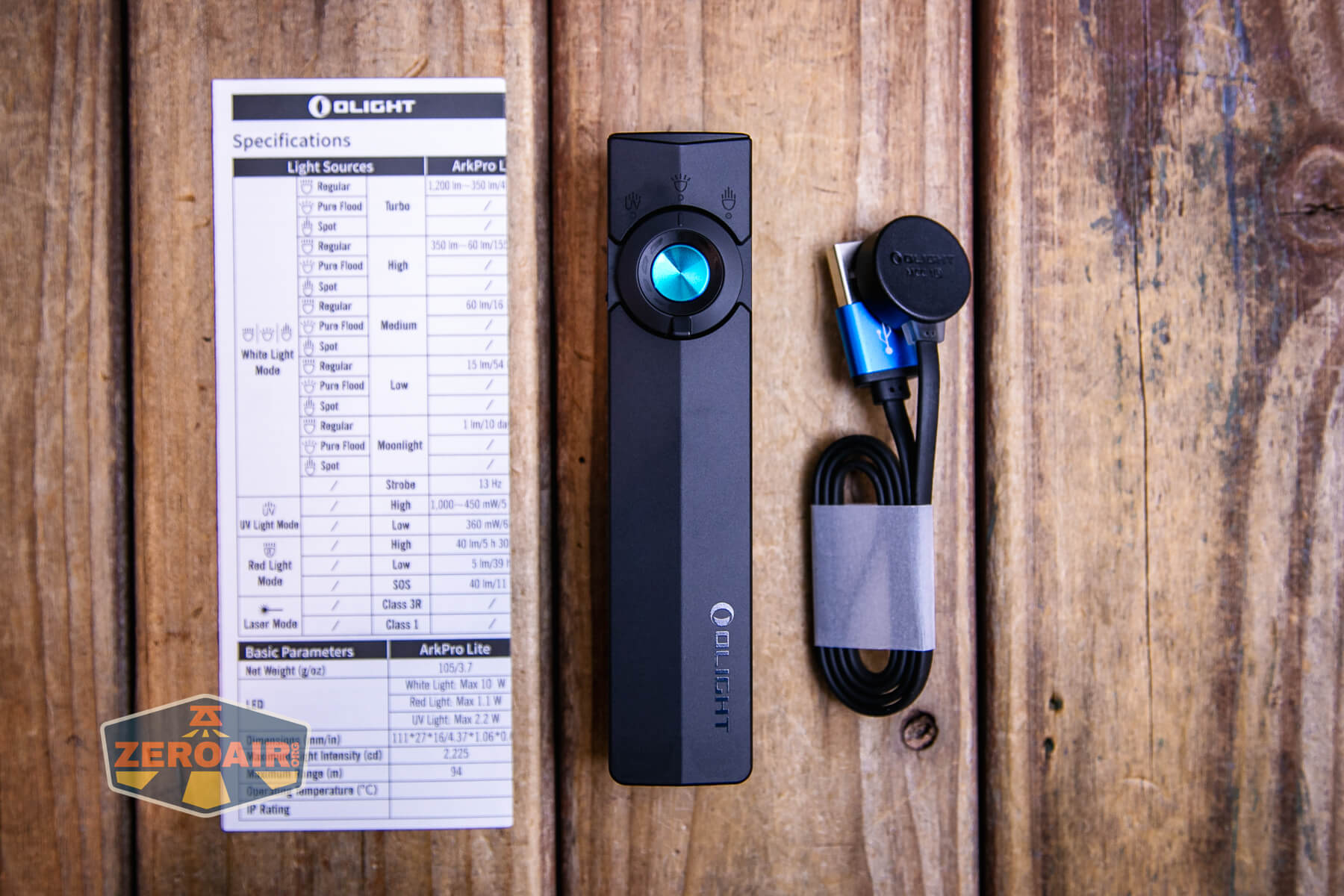 Olight ArkPro Matte Black cool white what's included