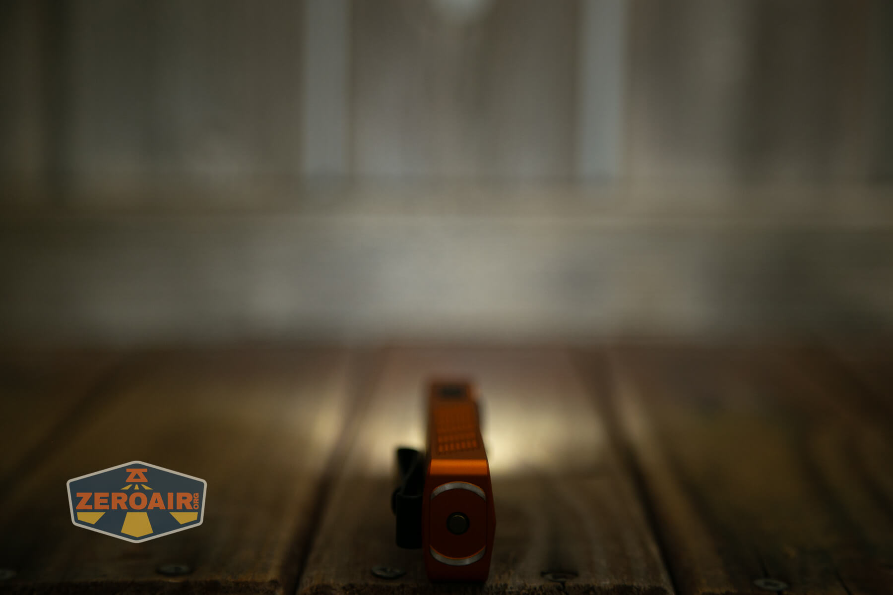 Olight ArkPro Orange flashlight emitters on