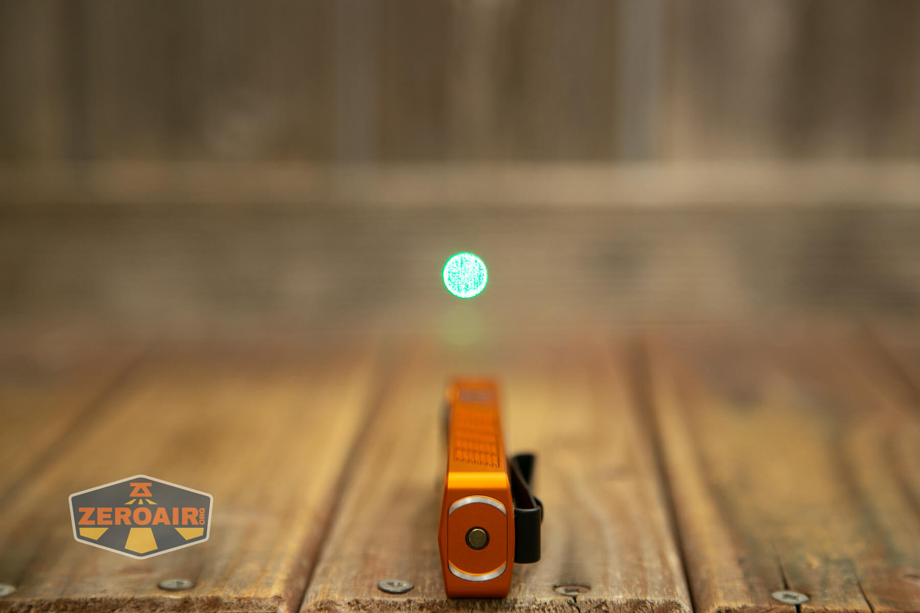 Olight ArkPro Orange flashlight emitters on