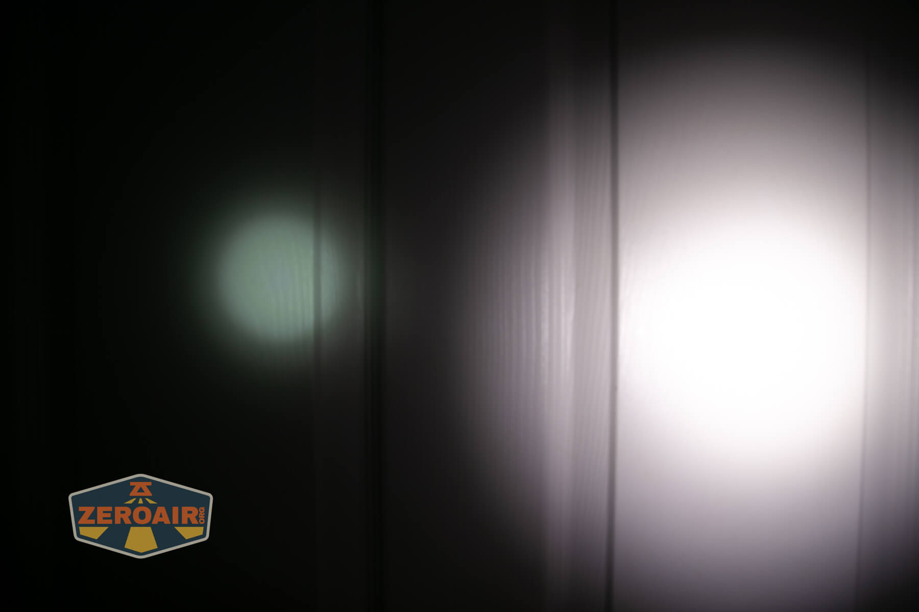 Olight ArkPro Orange flashlight beamshots compared to nichia 219b